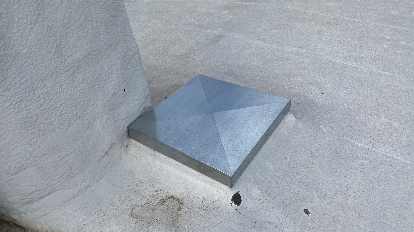 Polyurethane foam roof refurbish and recoating by Straight Edge Roofing Inc