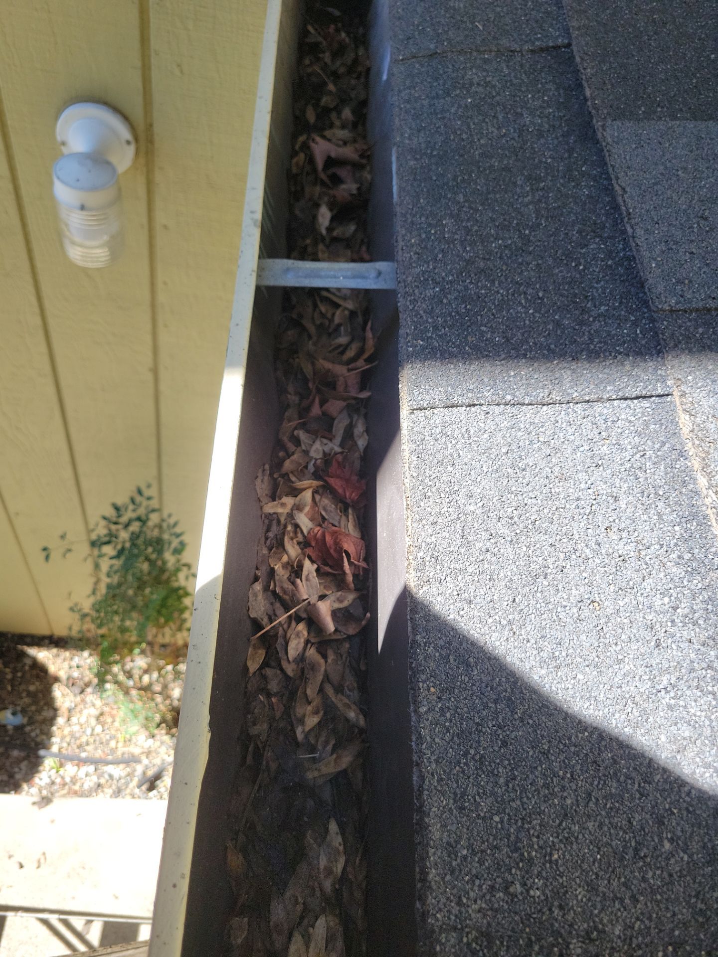 HOA gutter cleaning before photo.