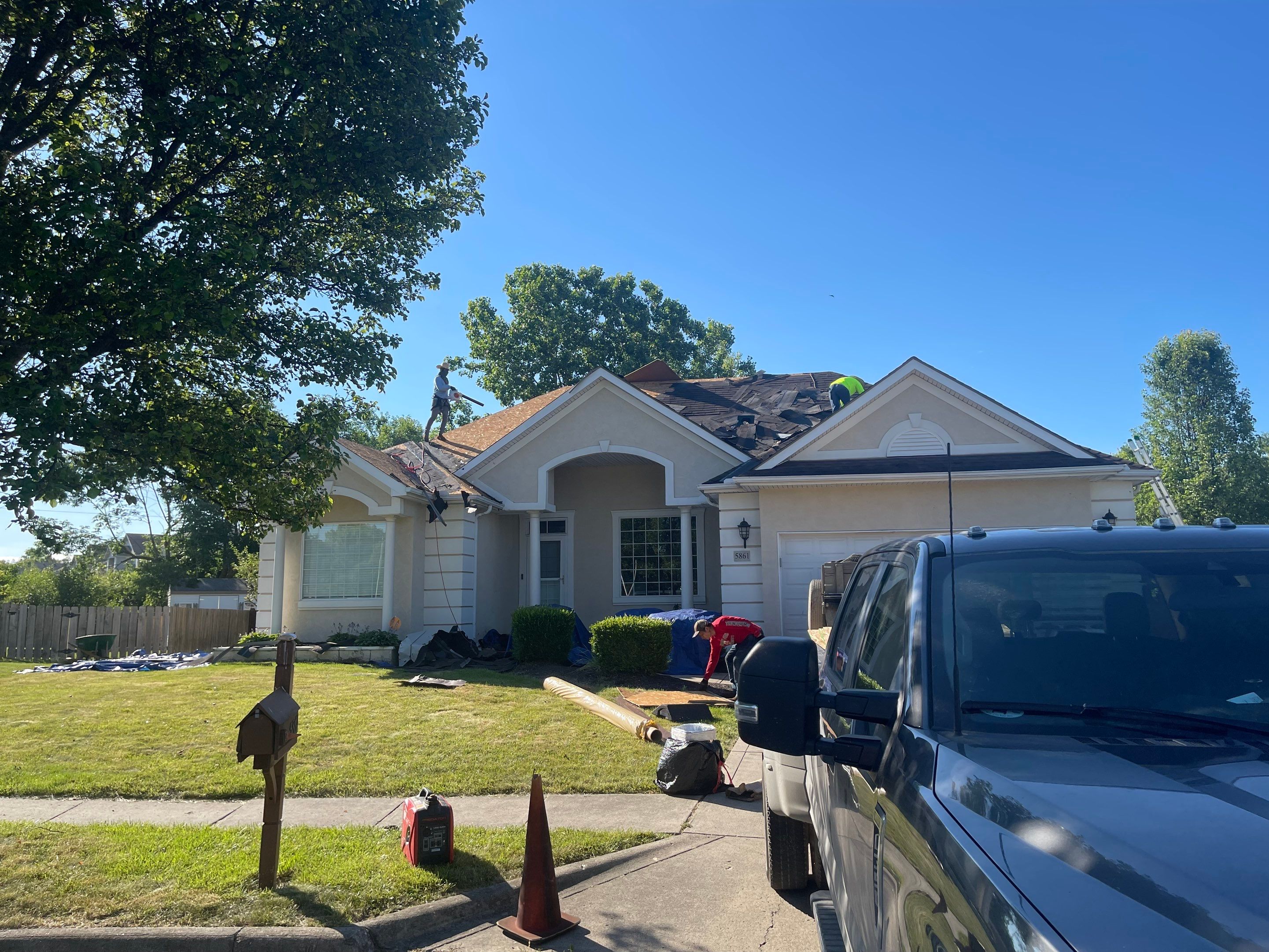 Residential Roofing Installation using IKO dimensional shingles by SOS Home Ohio 