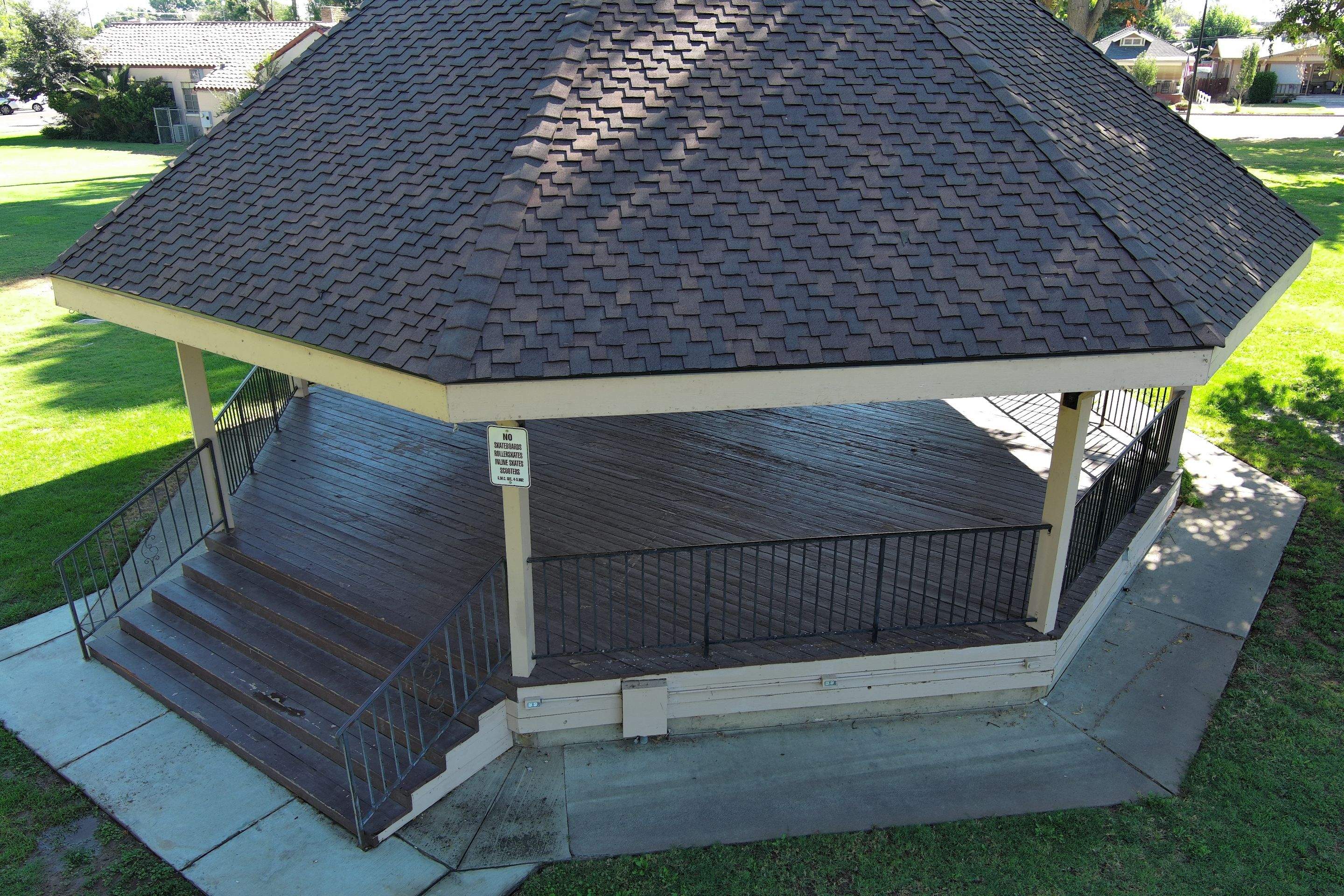 City of Gustine Gazebo project by Straight Edge Roofing Inc