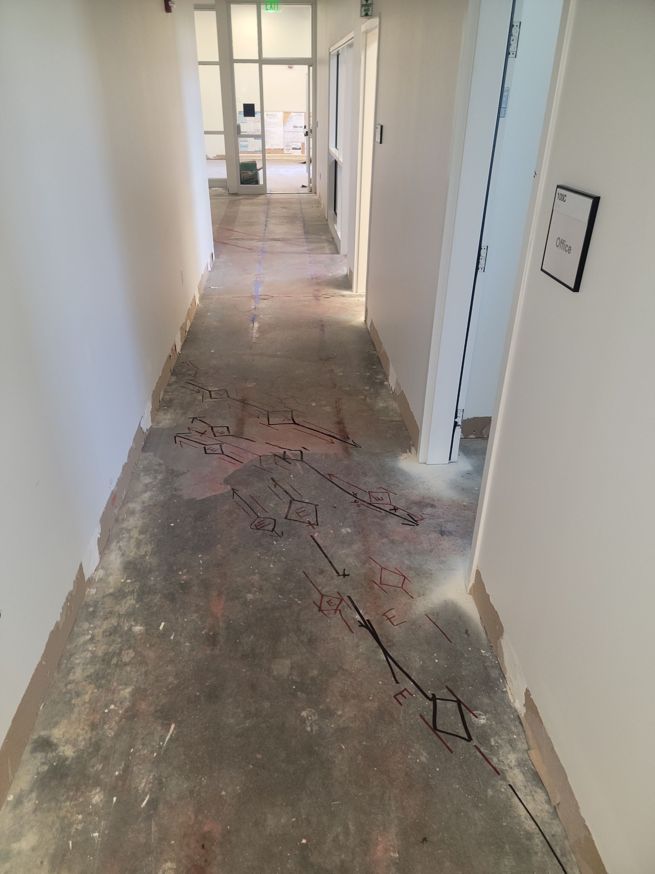 Concrete Scanning for new sewer line install by Alsip Locating Service, LLC