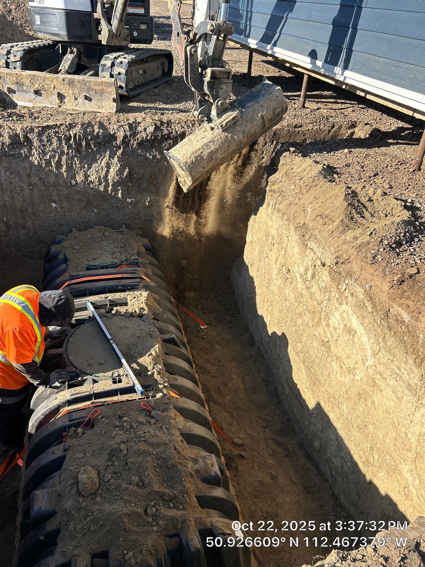 Full Septic System Installation With Polyethylene Tanks In Alberta by Septic Medic Inc.