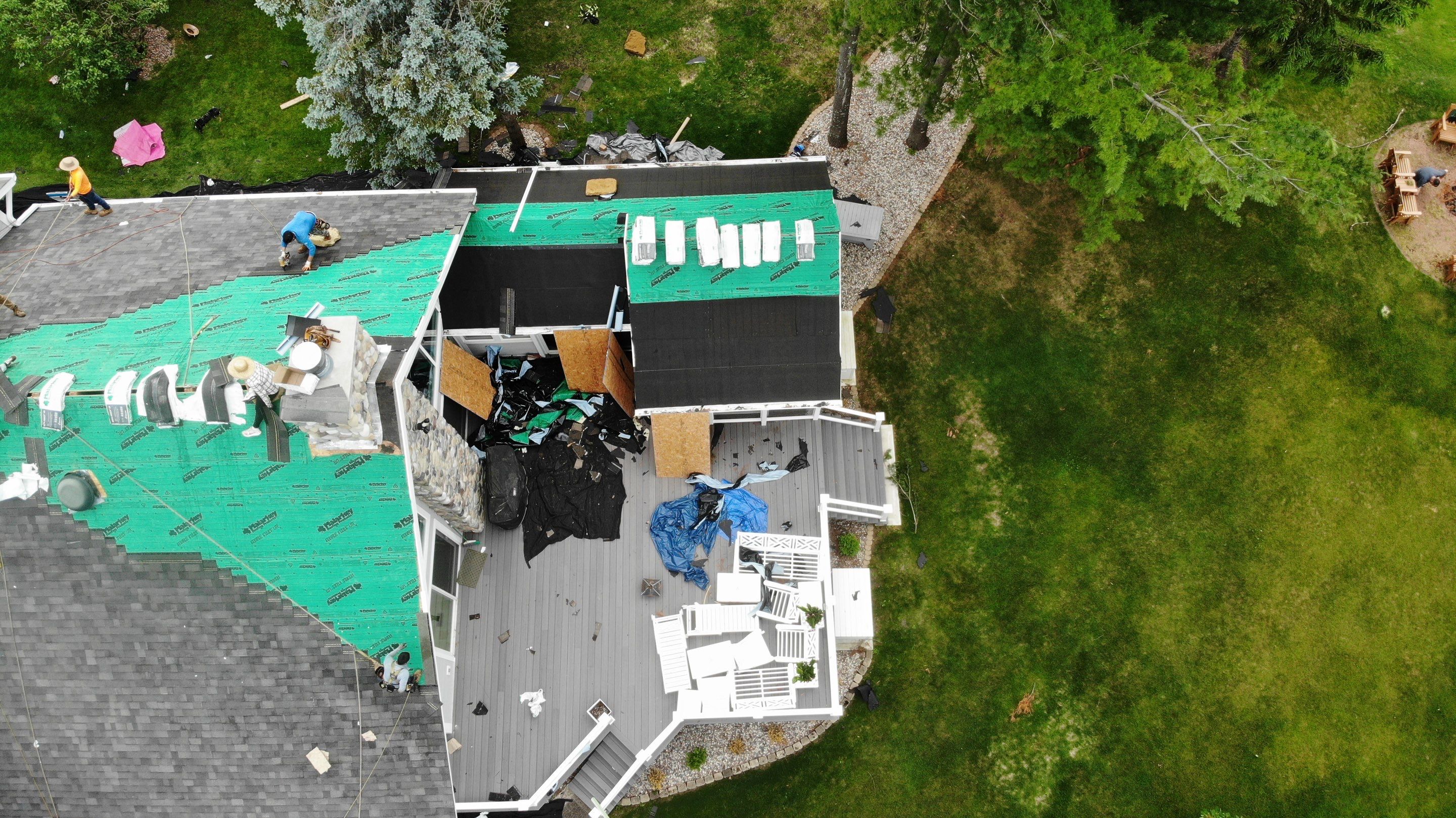 Nekoosa Residential Roof Replacement with Architectural Shingles and Skylights by Mr Roof & Remodeling Co