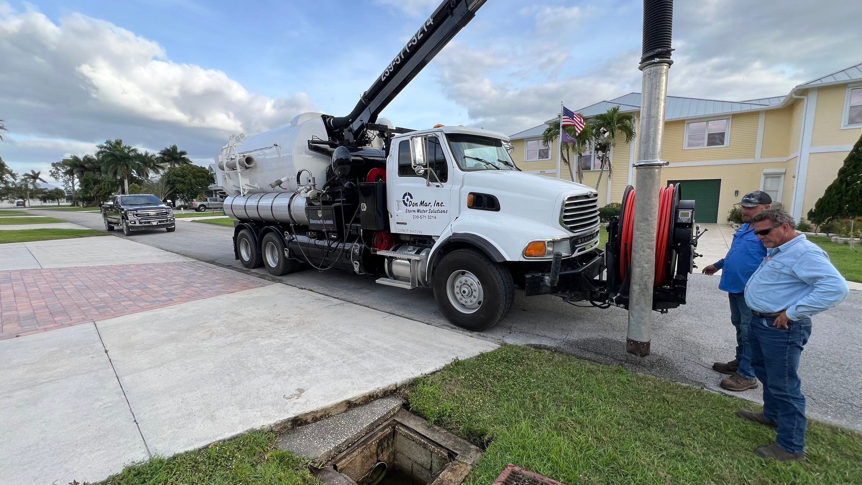 Naples Private Airport Community Catch Basin Cleaning by APS Power & Water