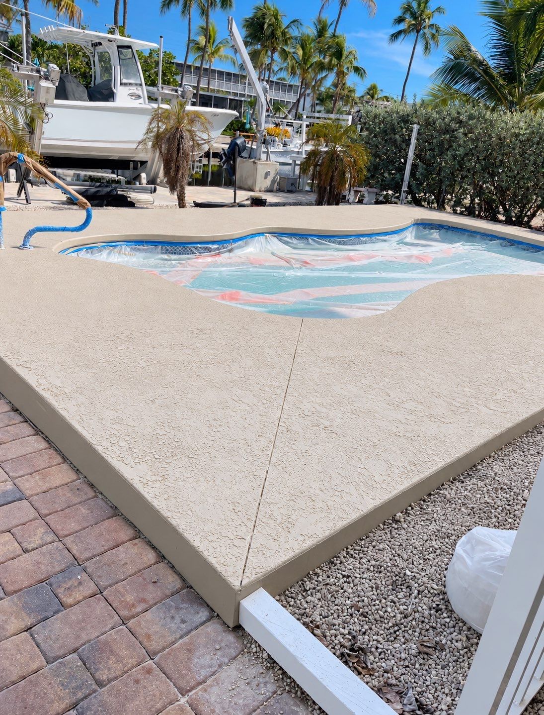 Spray decks completed in Marathon, FL by Tropical Epoxy Coatings & Creations LLC 