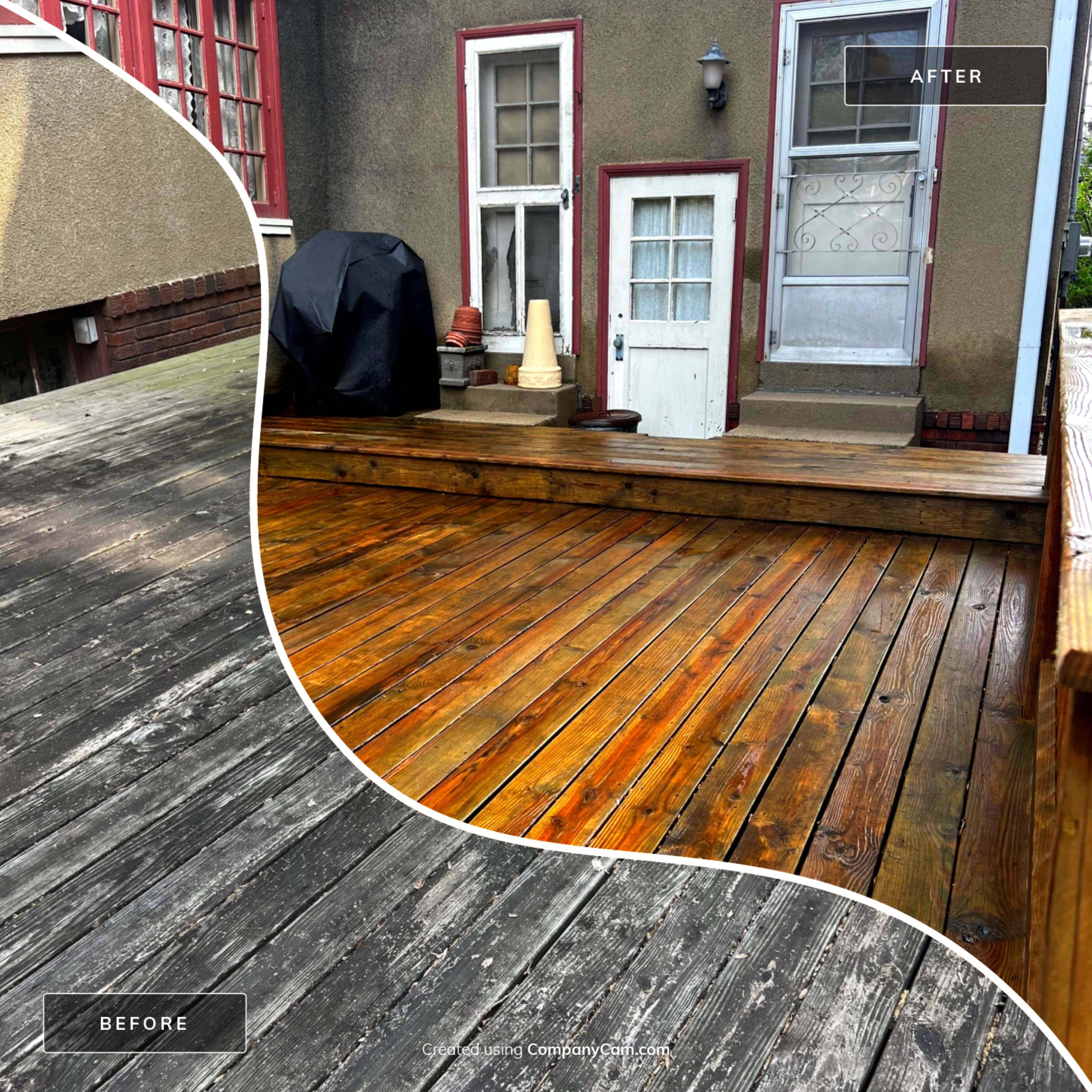 Before and After Power Washing  by Storm Contracting 