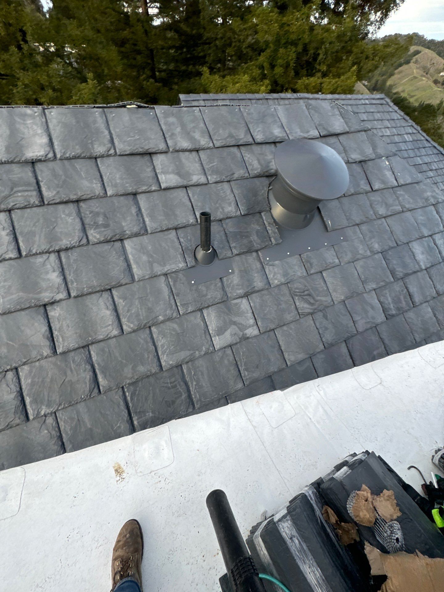 Residential Roofing Installation using Slate by Acker Roofing