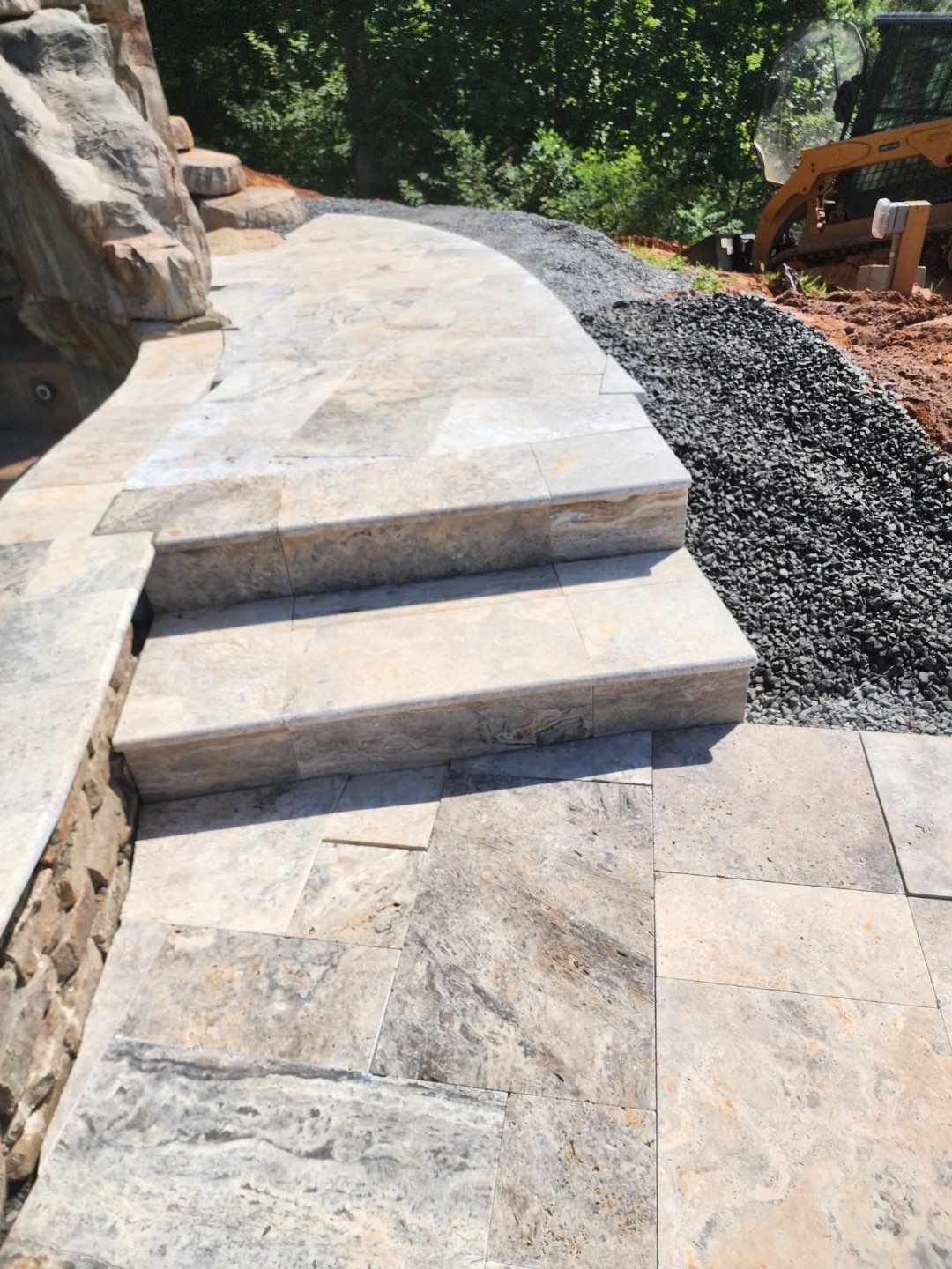 Pool Area Hardscape  by Growing Edge Landscape & Design, Inc.