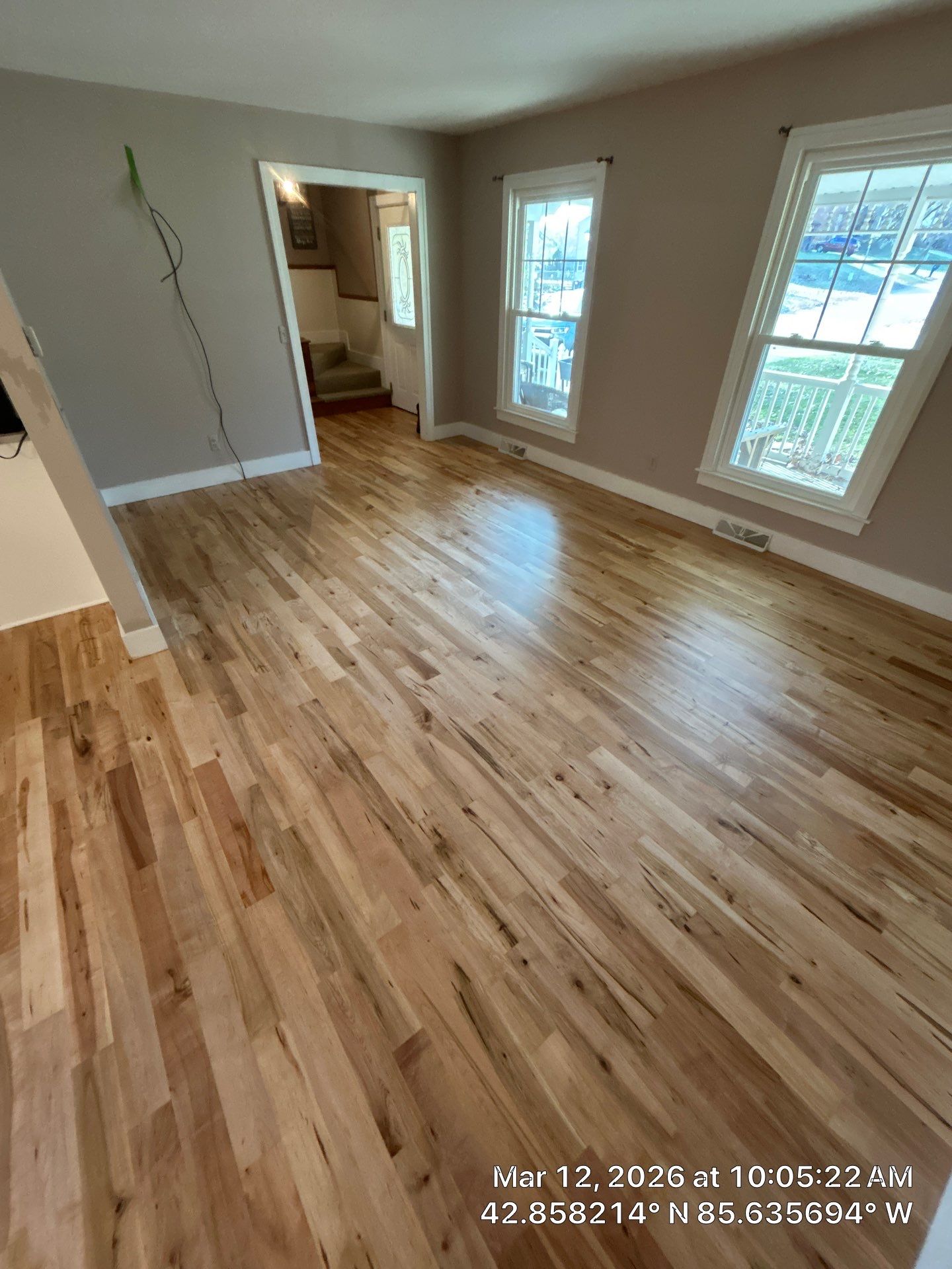 Water Damage + New Finish on Maple by RTBaldwin Hardwood Floors