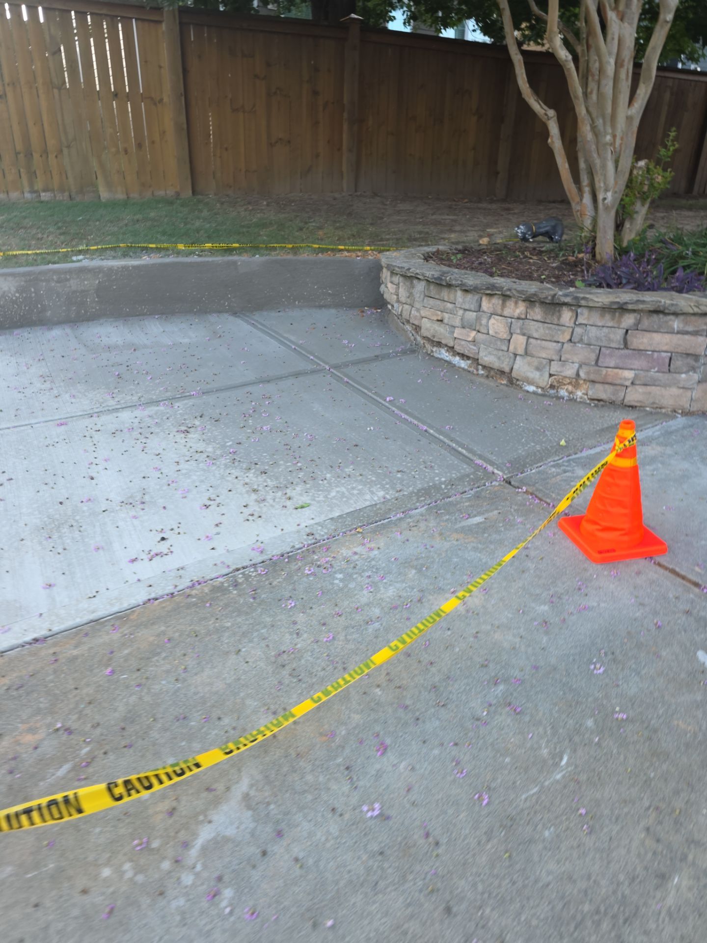 Concrete Driveway Expansion & Retaining Wall | Apex, NC by Elite Remodeling and Design LLC
