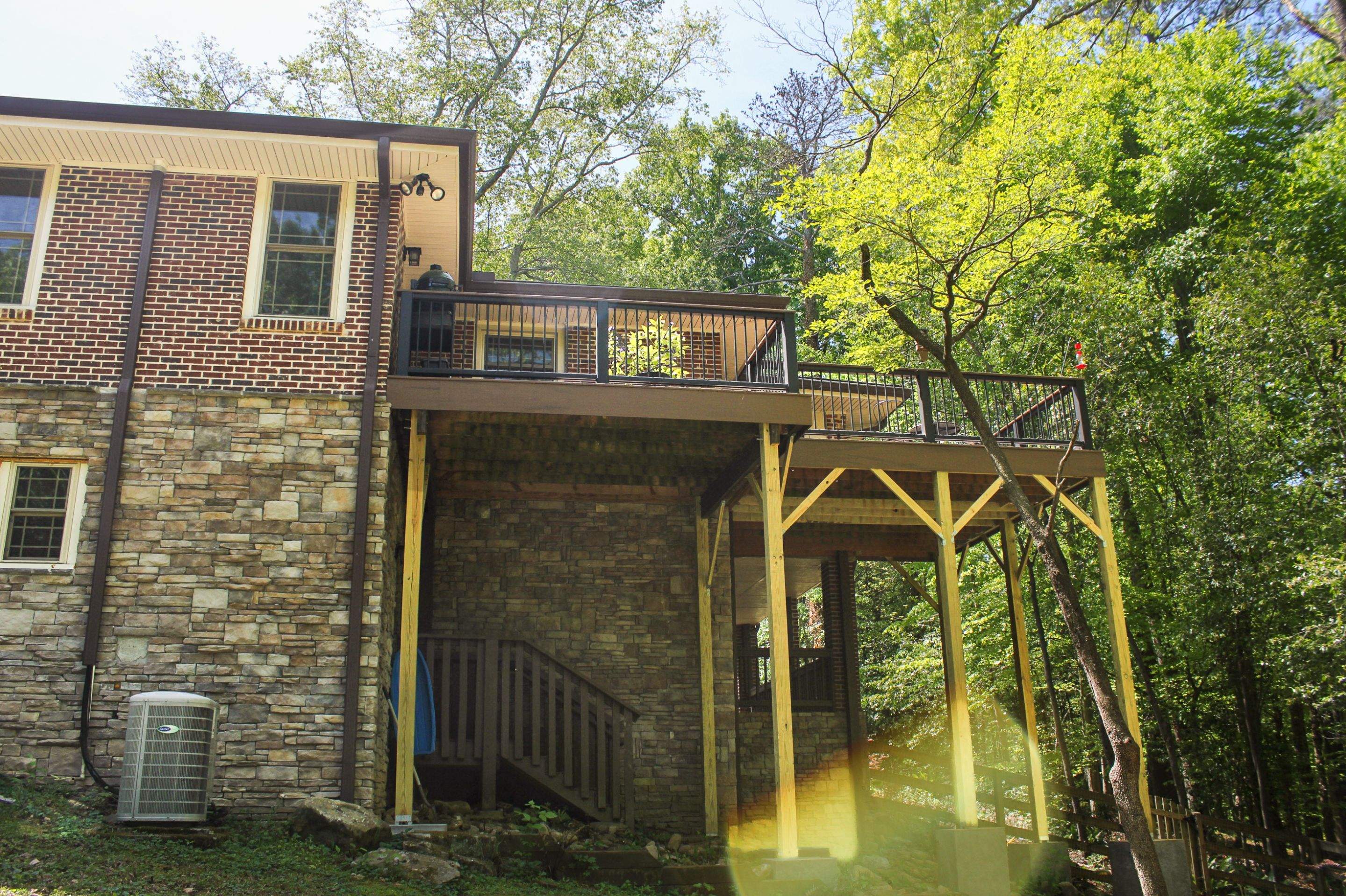 Timbertech Deck Resurface with Trex Transcends Drink Rail Install in Decatur, GA by Nelson Exteriors 