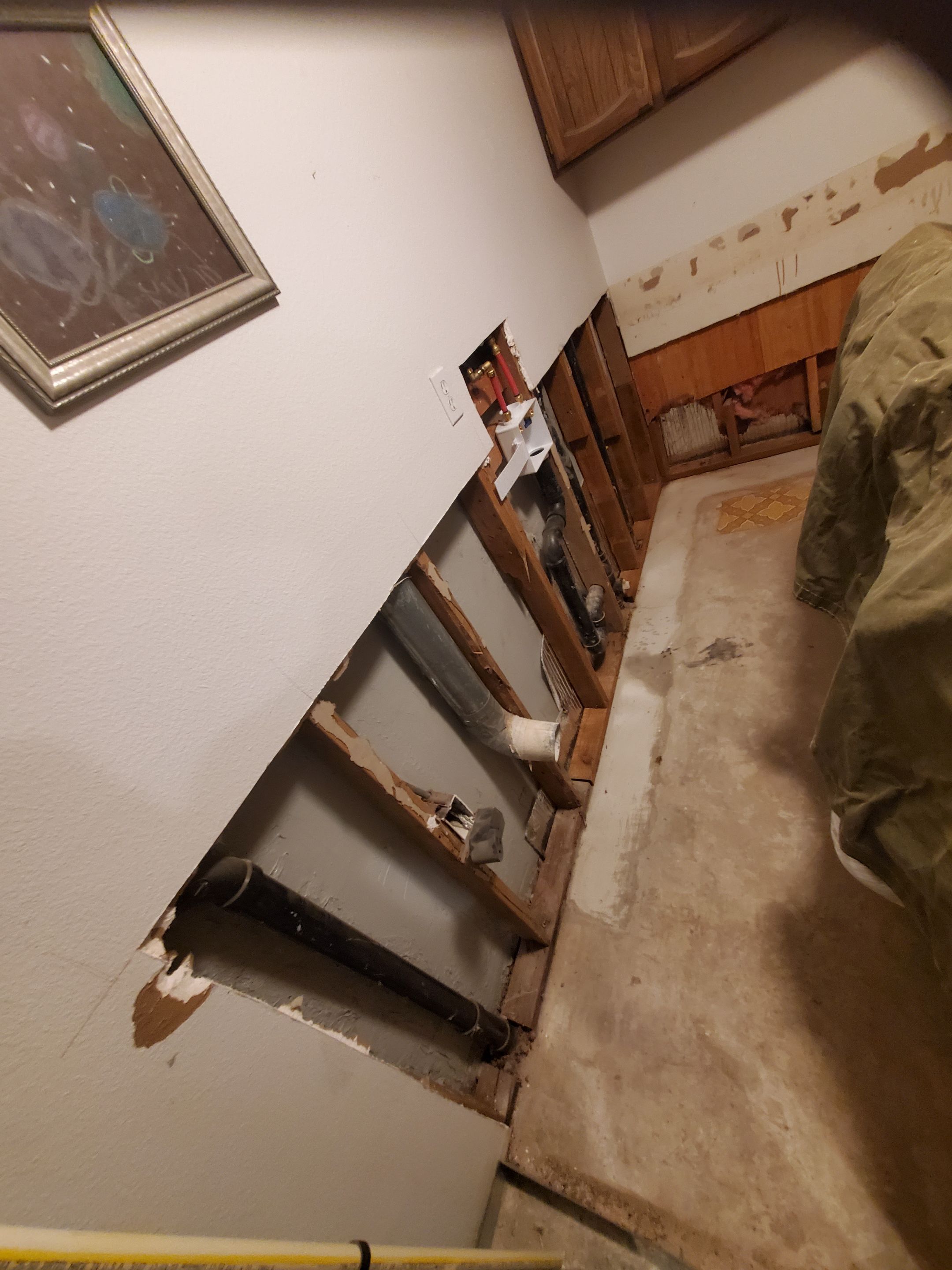 Water Damage using Air Movers by Construction Now LLC