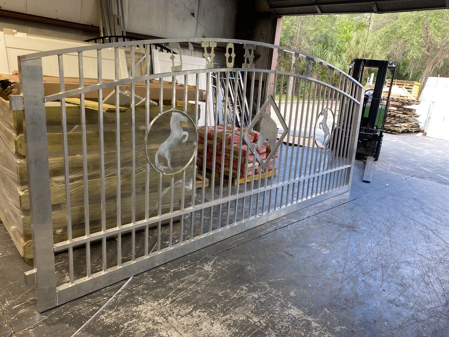 Bradenton, FL 5ft. to 6ft. Sunrise Arch Entry Gate by Asap fence and gates, LLC