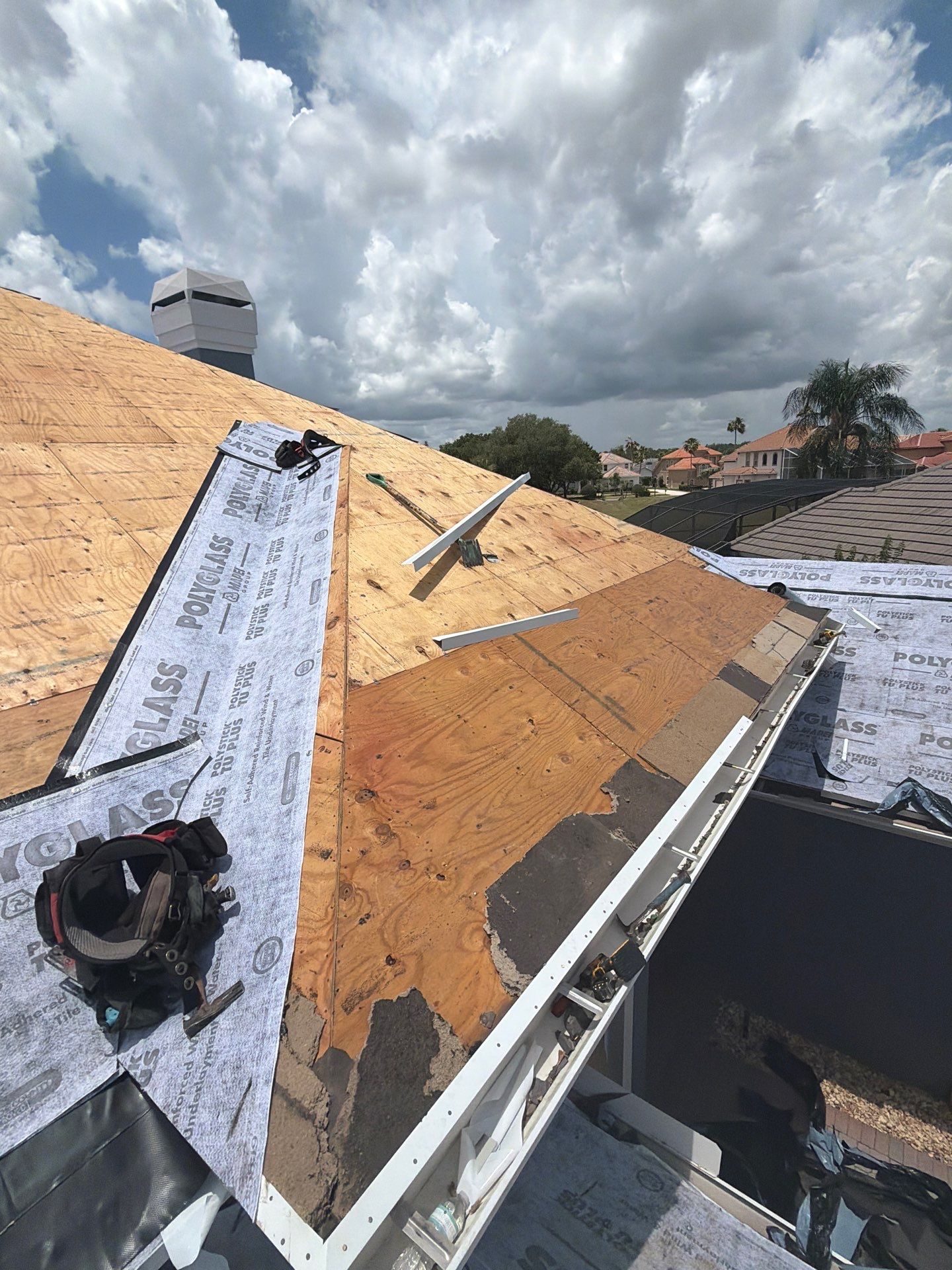 Concrete Tile Roof Replacement Using Polystick TU Plus in Orlando by Fortified Roofing Solutions Corp.