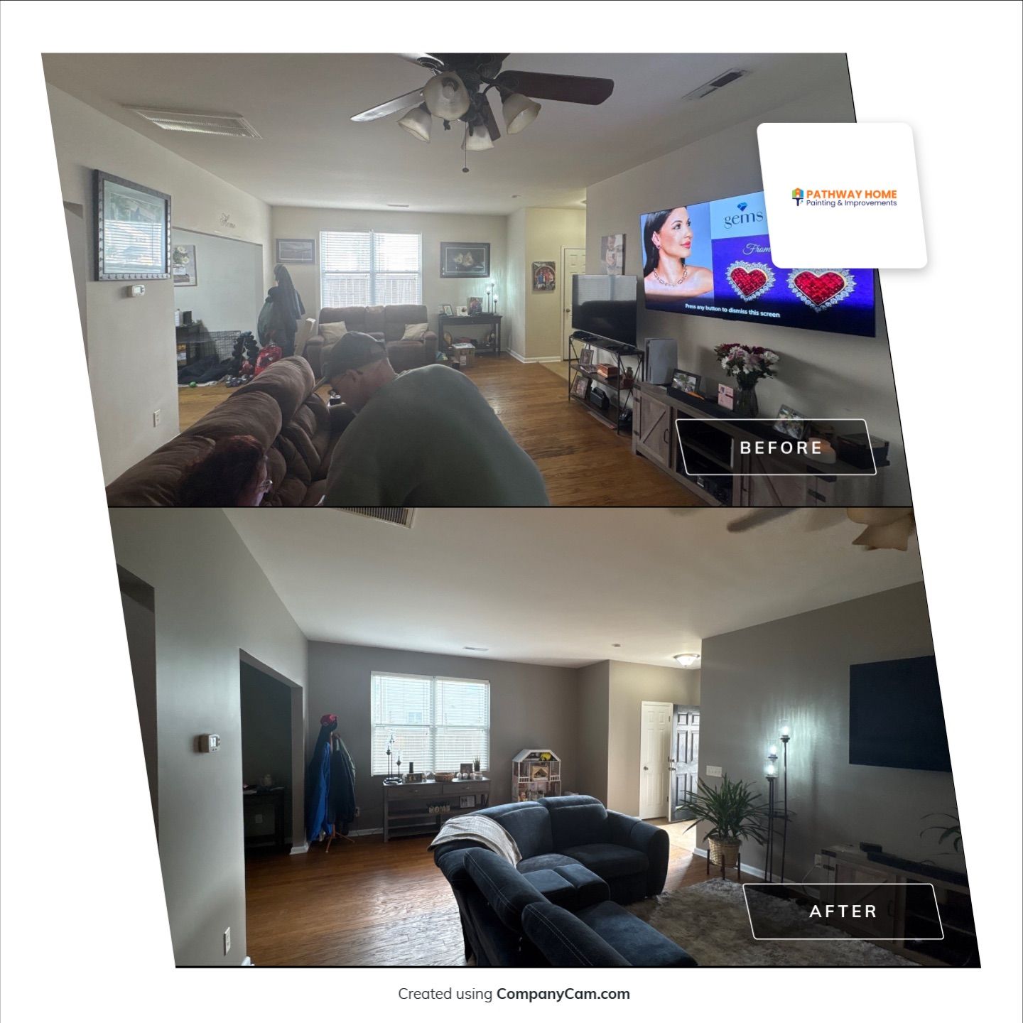 Transformation Complete for Paul & Vickie’s Home by Pathway Home Painting & Improvements