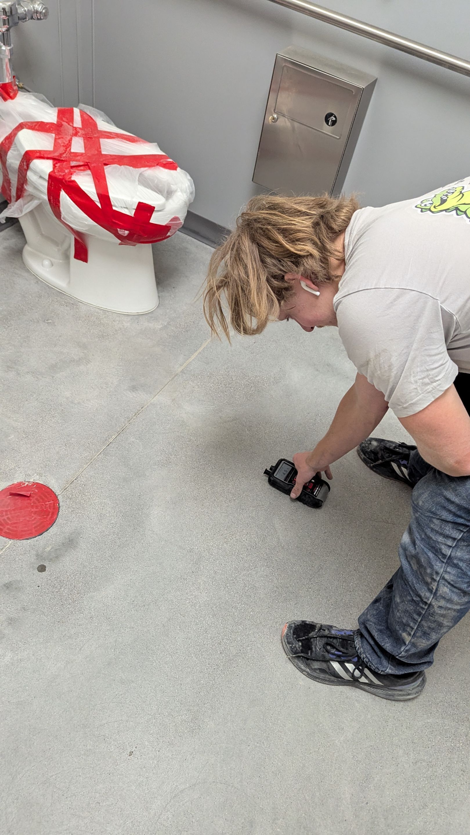 Commercial Floor Transformation using Aurora Accent W/Hypnotic Blue by Croc Coatings, LLC