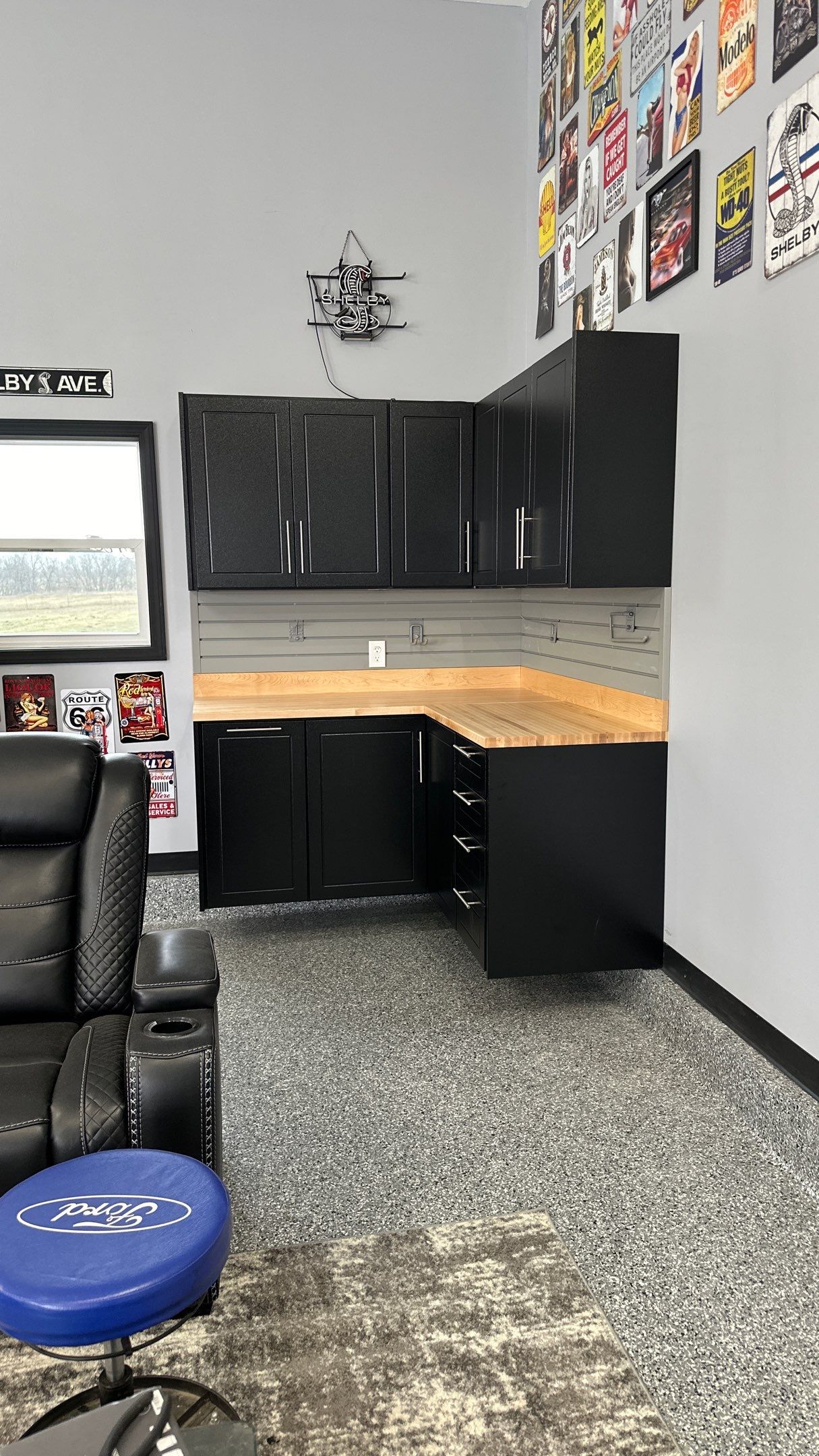 Steven K. took his garage to the next level.  by Banner Garage