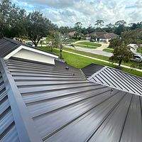 24ga 1.5" Mechanical Seam Dark Bronze  by Total Roofing System The Metal Roof Experts