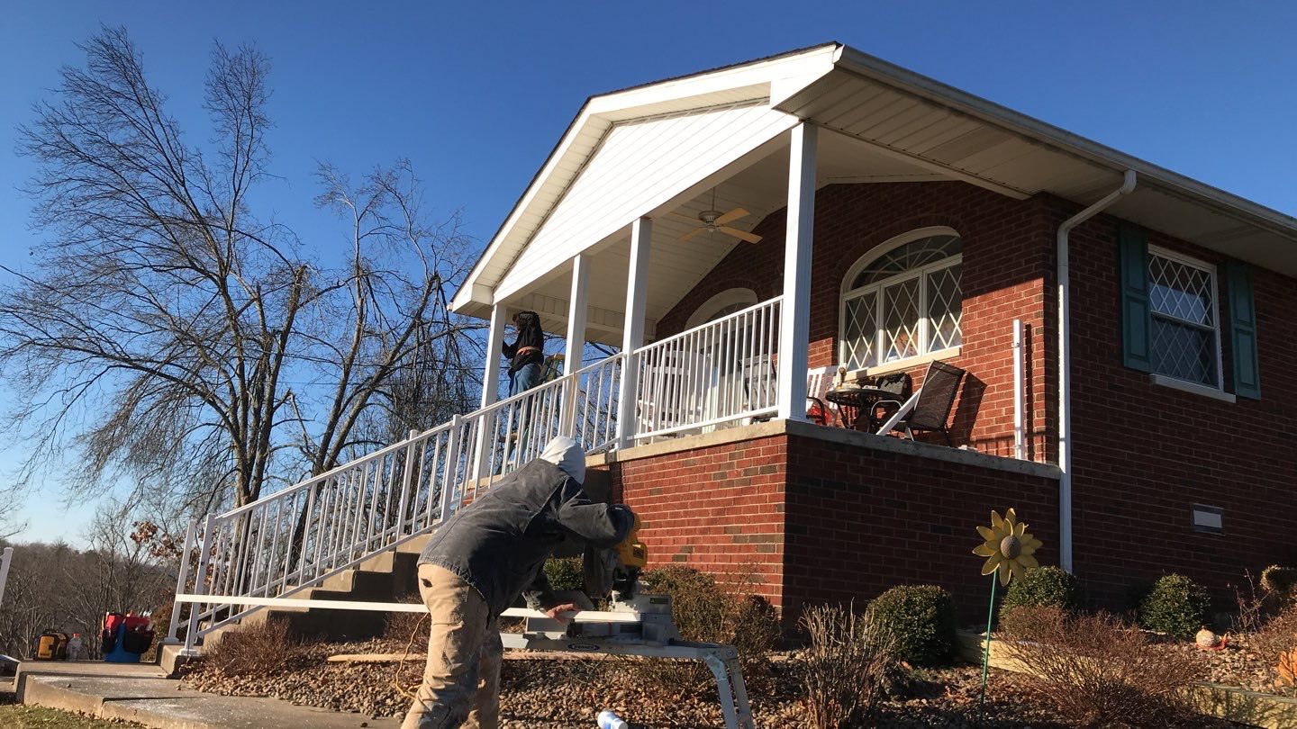 Porch Update using Westbury Aluminum Railing by Secure Construction Company Inc