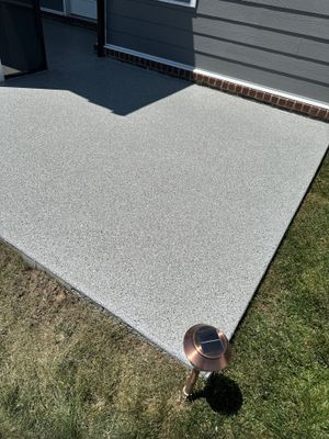 Patio Floor Coating using Quartzite