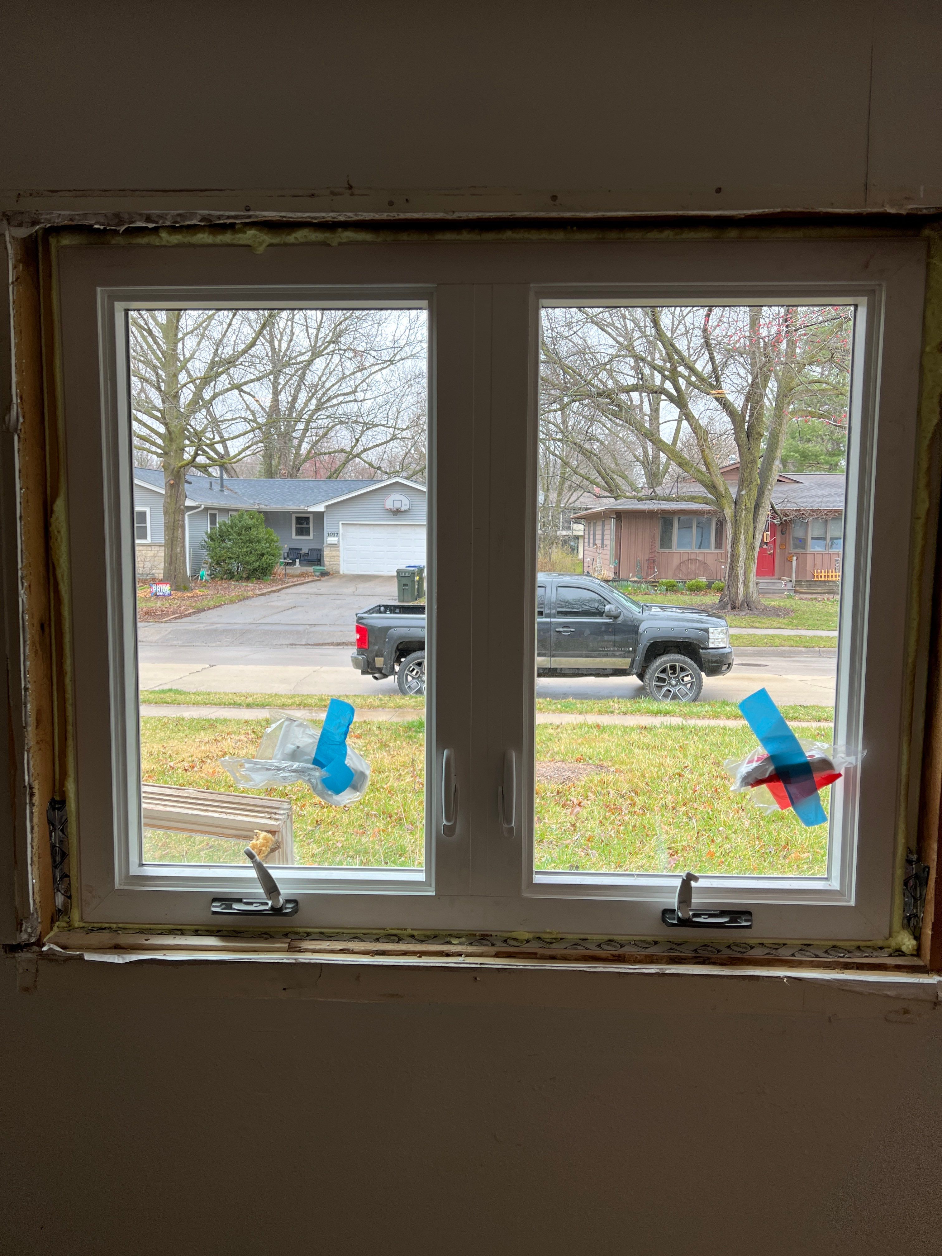 Window Installation using Pella 250 series vinyl window by United Windows and Siding LLC
