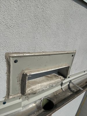 Scupper Repair Wall Leak