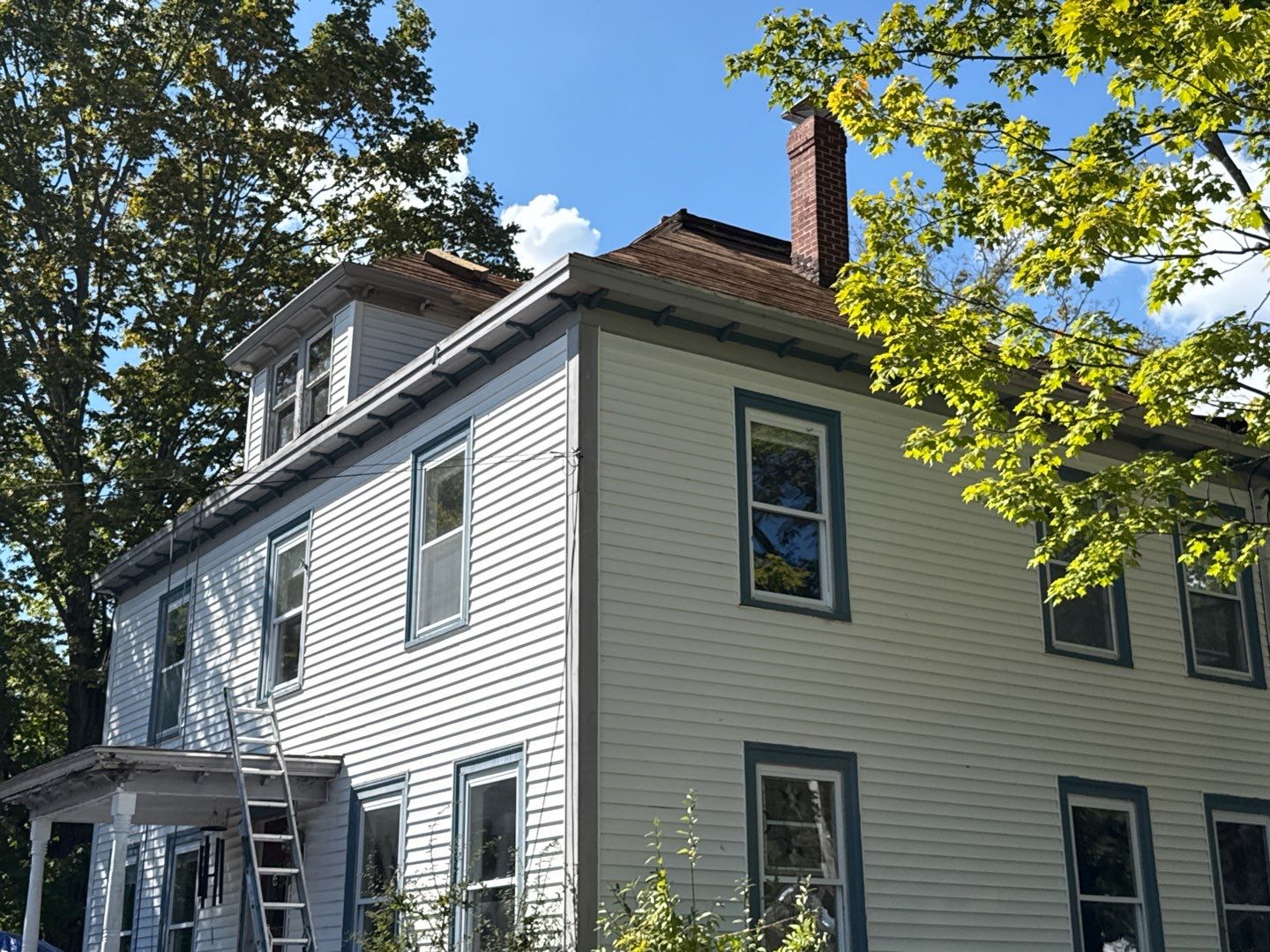 Full Roof Replacement on Historic Farmhouse with Decking Replacement – Repeat Customer by Sensible Home Solutions