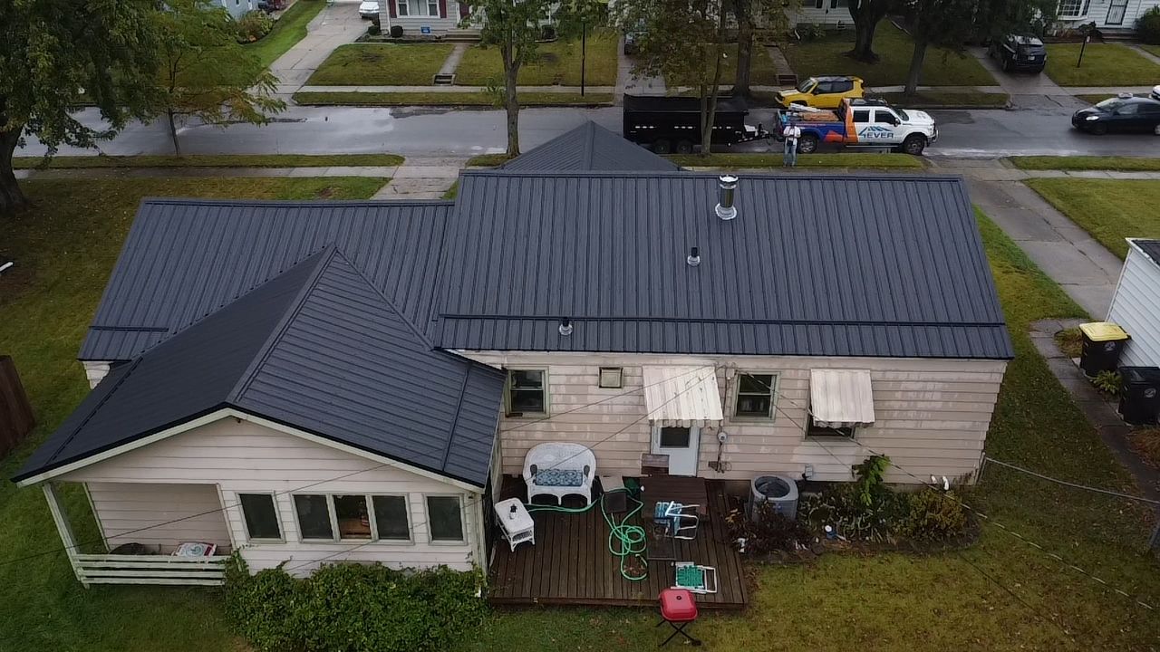 Residential Roofing Installation using Exposed Fastener Metal Roof by 4Ever Metal Roofing
