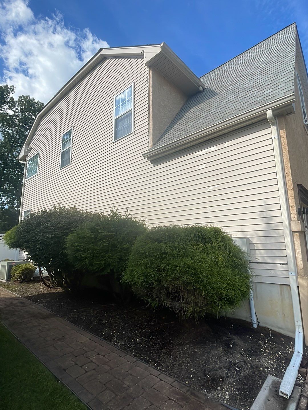 Amazing transformation-House SoftWash & concrete Cleaning by SJ Exterior