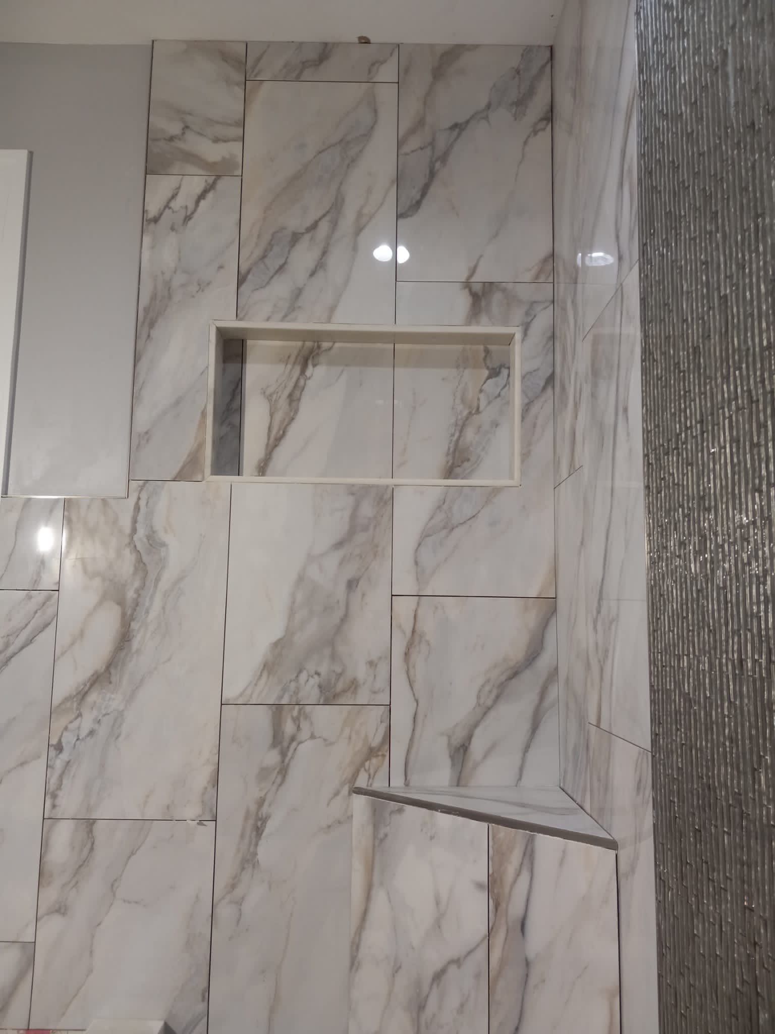 Rain Glass Shower by Footprints Floors of East Atlanta