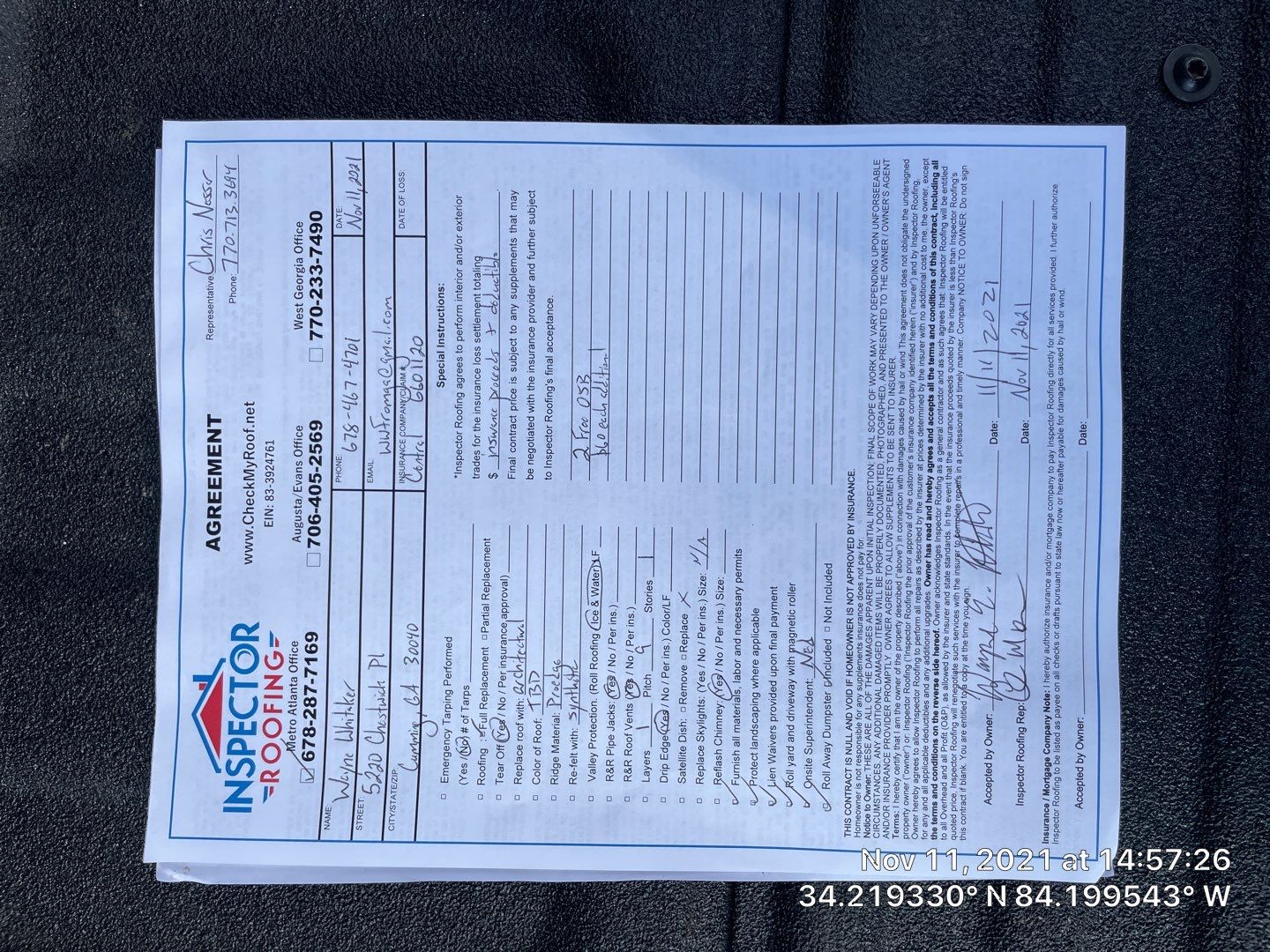 Residential Roofing Installation using Owens Corning by Inspector Roofing and Restoration