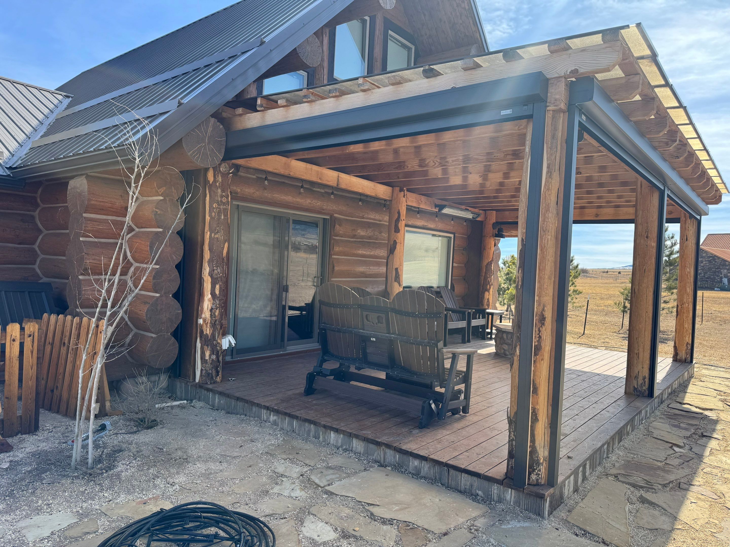 Motorized Screens using Progressive MagnaTrack Screens by Outdoor Solutions Colorado