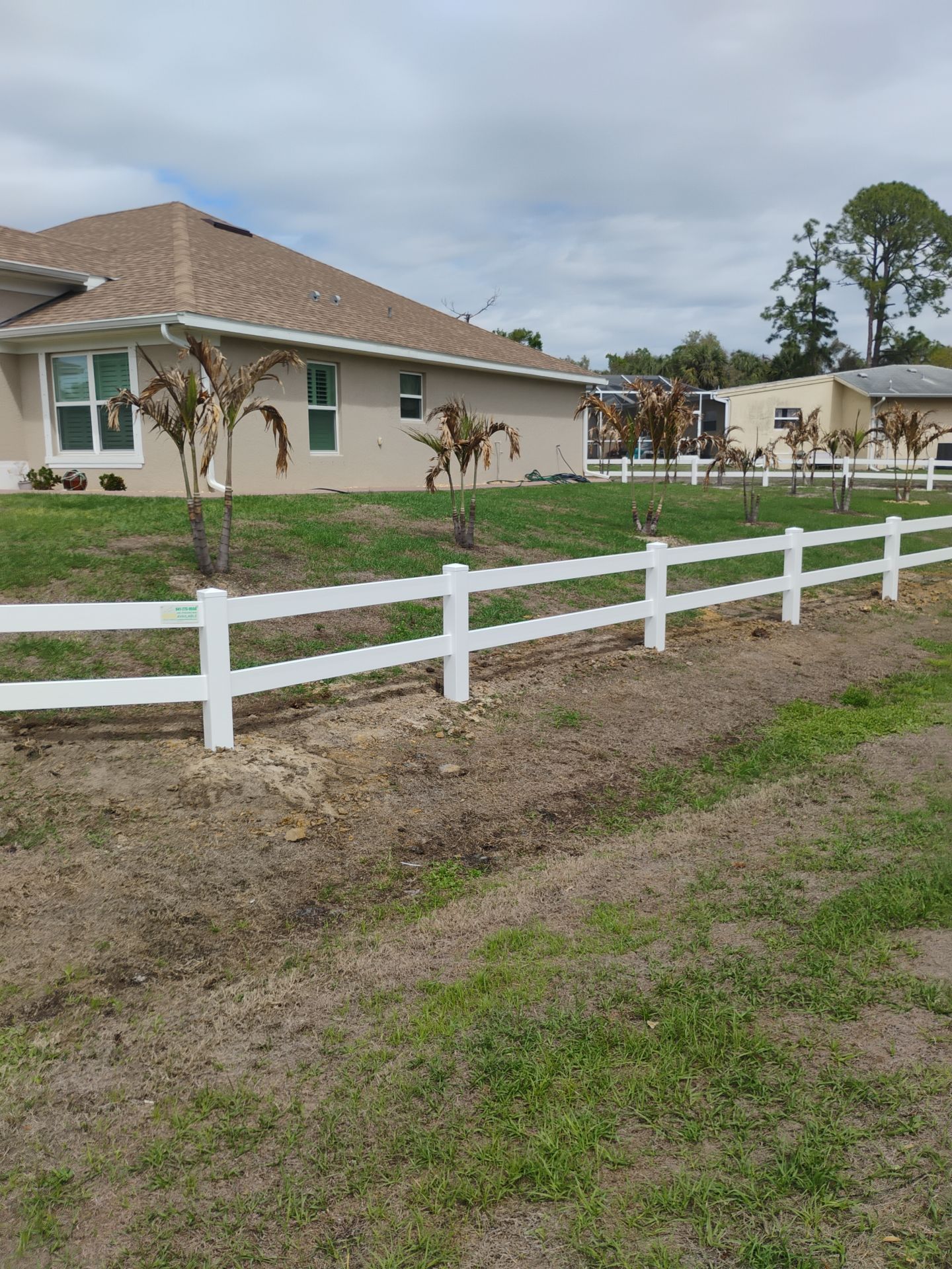 Vinyl Ranch Rail in North Port by True Fence LLC