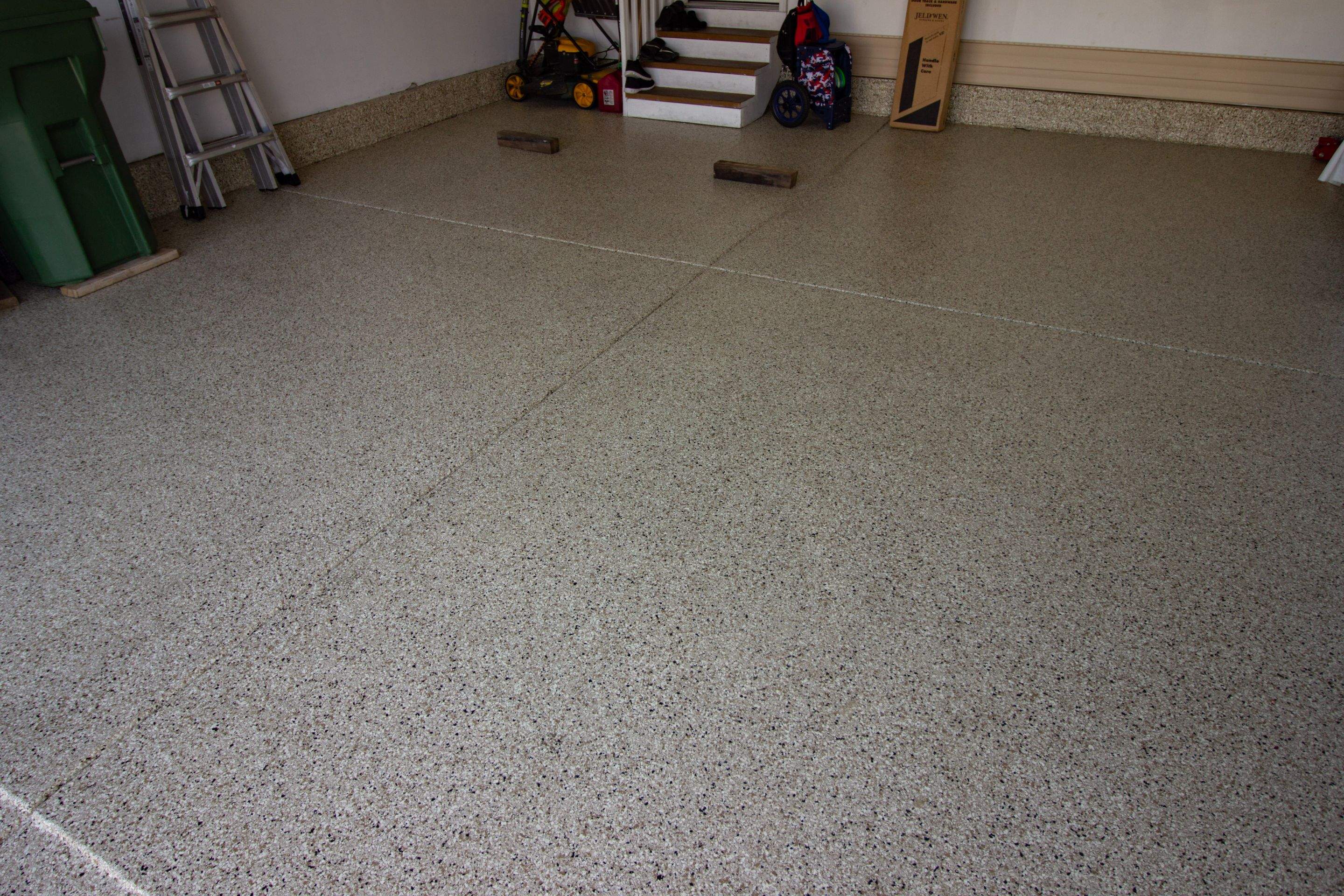 Garage Floor using Driftwood by Your1DayFloor.com