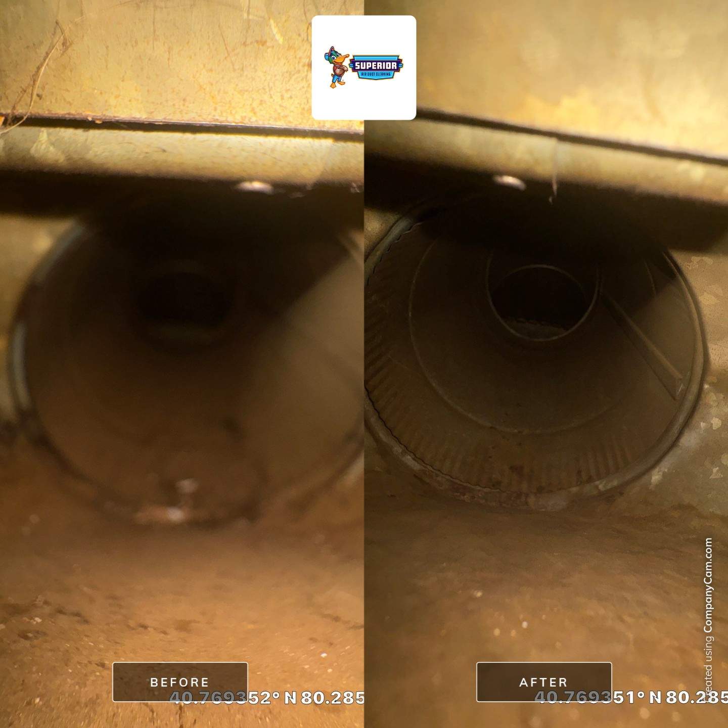 Air Duct Cleaning in New Brighton, PA using vacuum truck by Superior Air Duct Cleaning