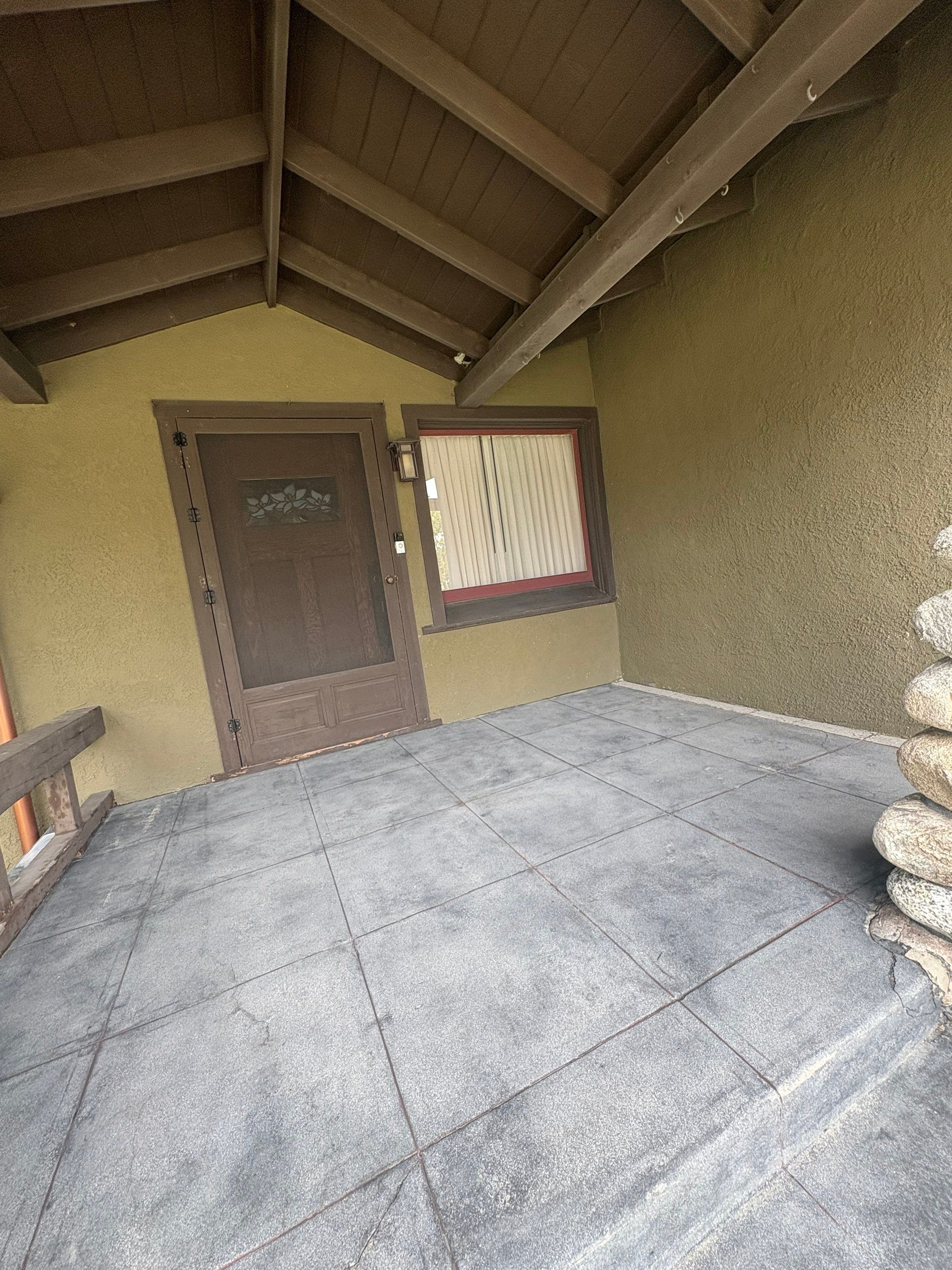 Sandblastig & Staining Front Concrete Porch In Los Angeles, CA by La Power Washing Inc