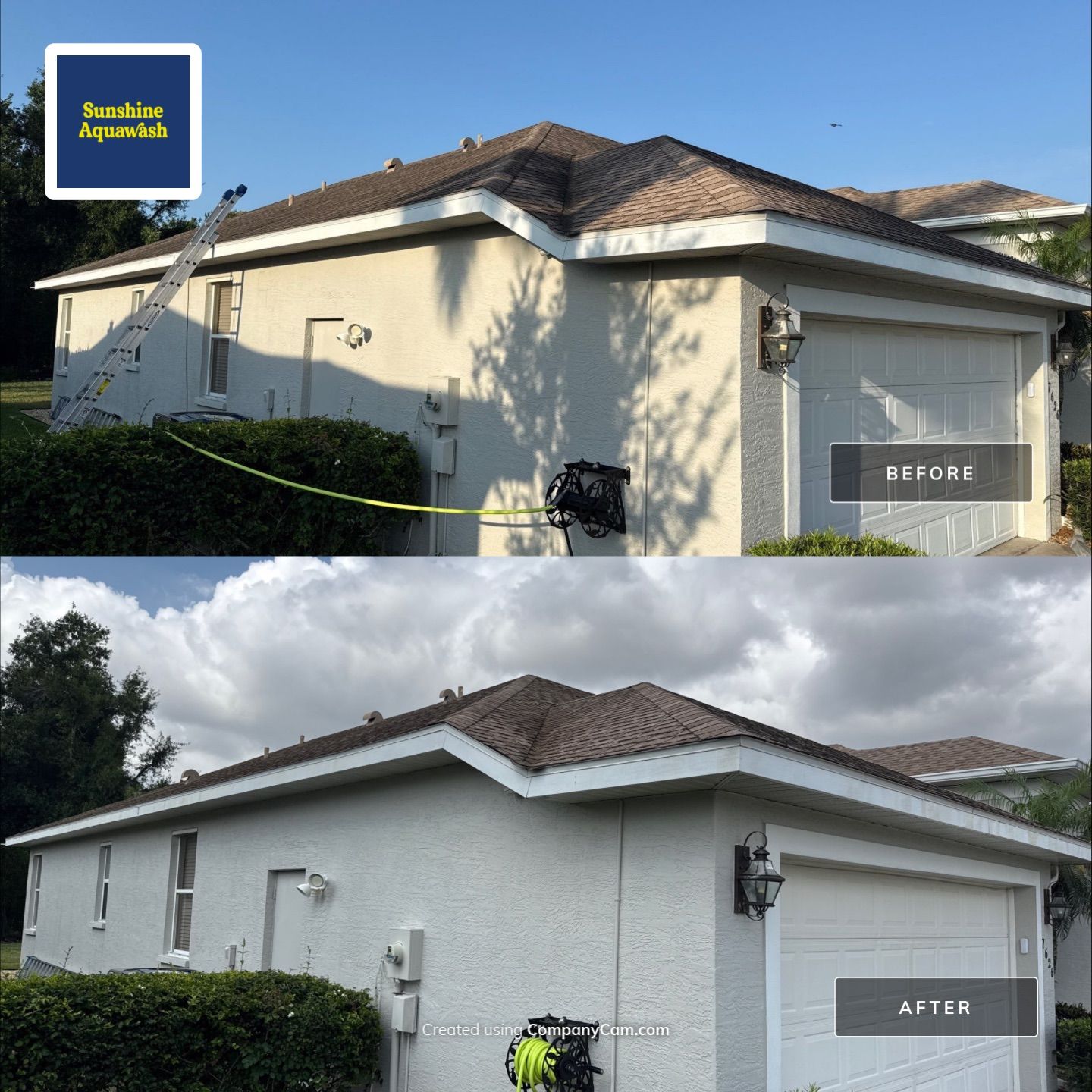 Asphalt Shingle Roof Cleaning in Creekwood Community – Bradenton, FL by Sunshine AquaWash