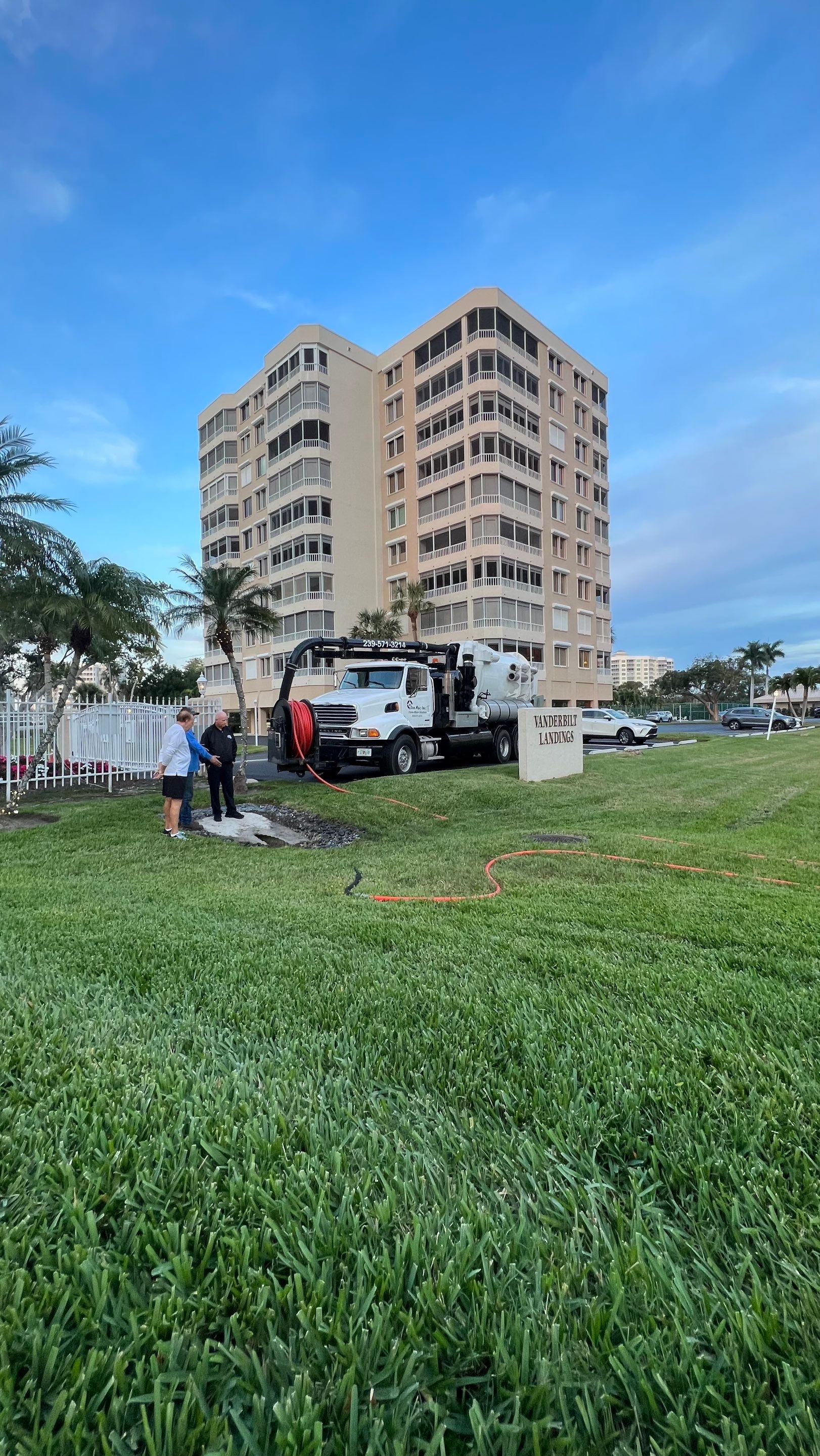 Condo Storm Water System Cleaning and Maintenance From Hurricane Ian by APS Power & Water