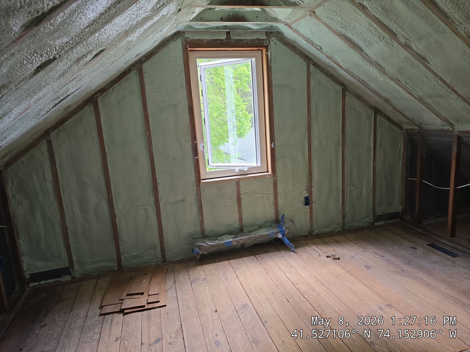 Attic Insulation using Closed Cell Spray Foam by NYS Foam & Energy