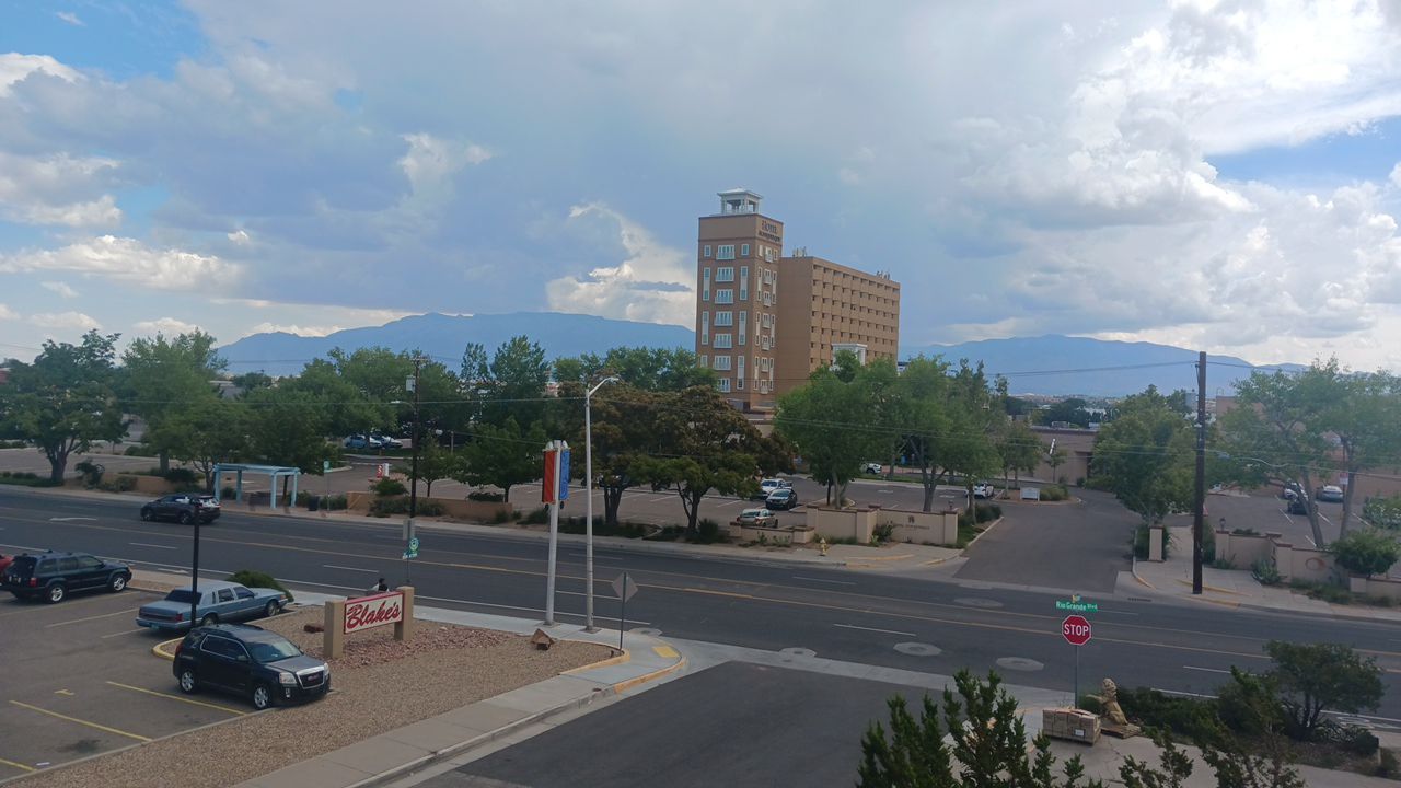 TPO Roof Replacement on entry of Albuquerque Restaurant by Doyle Roof Masters Inc