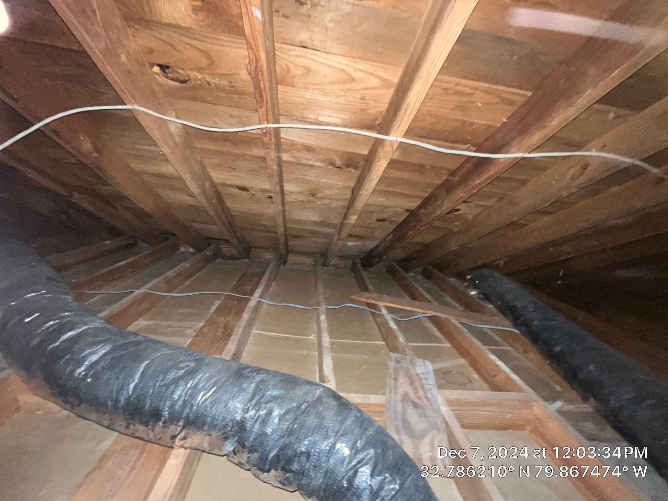 Abatement level clean of non-ACM vermiculite insulation by EAS Environmental, LLC.
