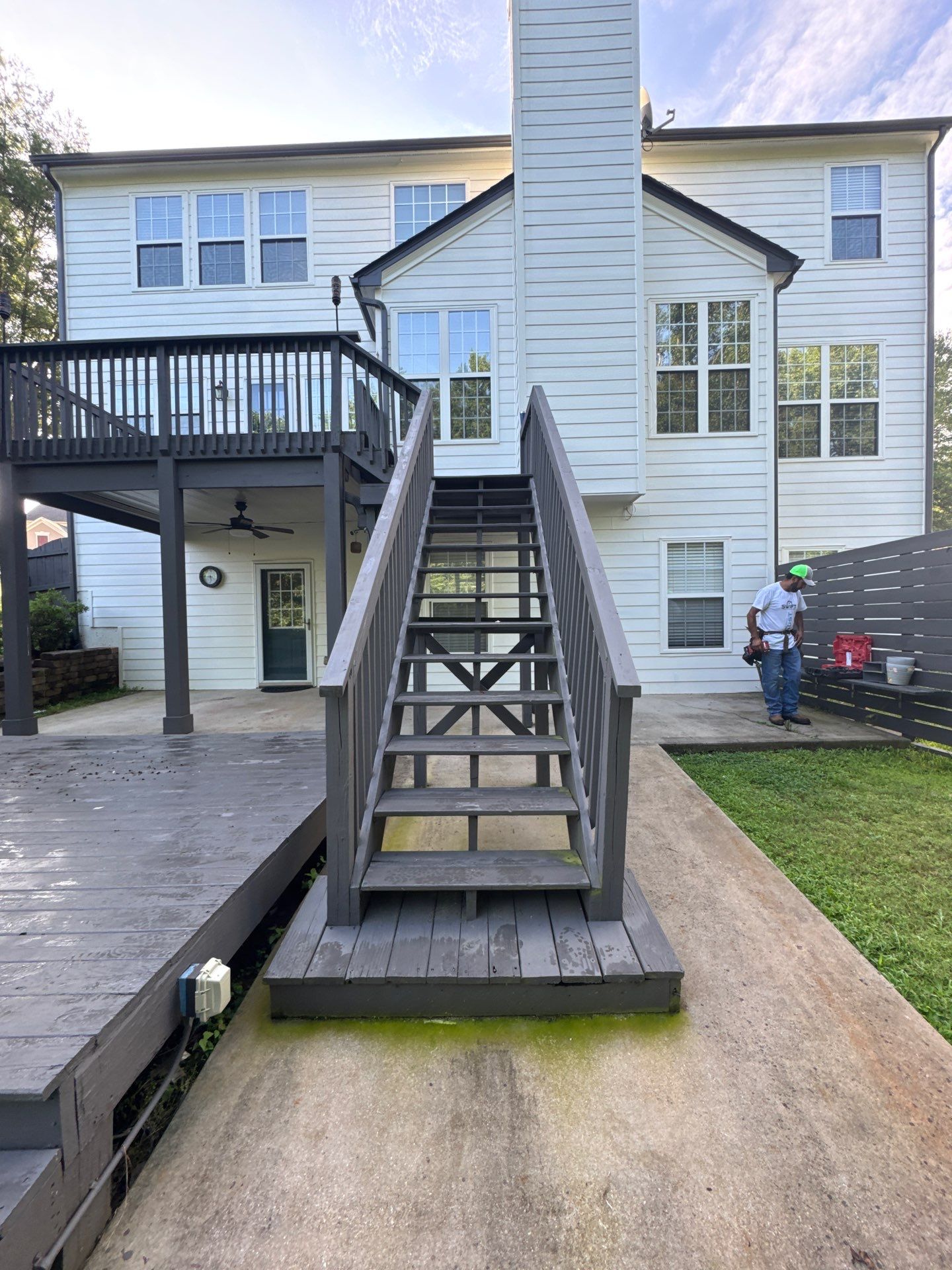 Multi-Level Composite Deck and Porch Renovation in Kennesaw by Swift Home Renovations
