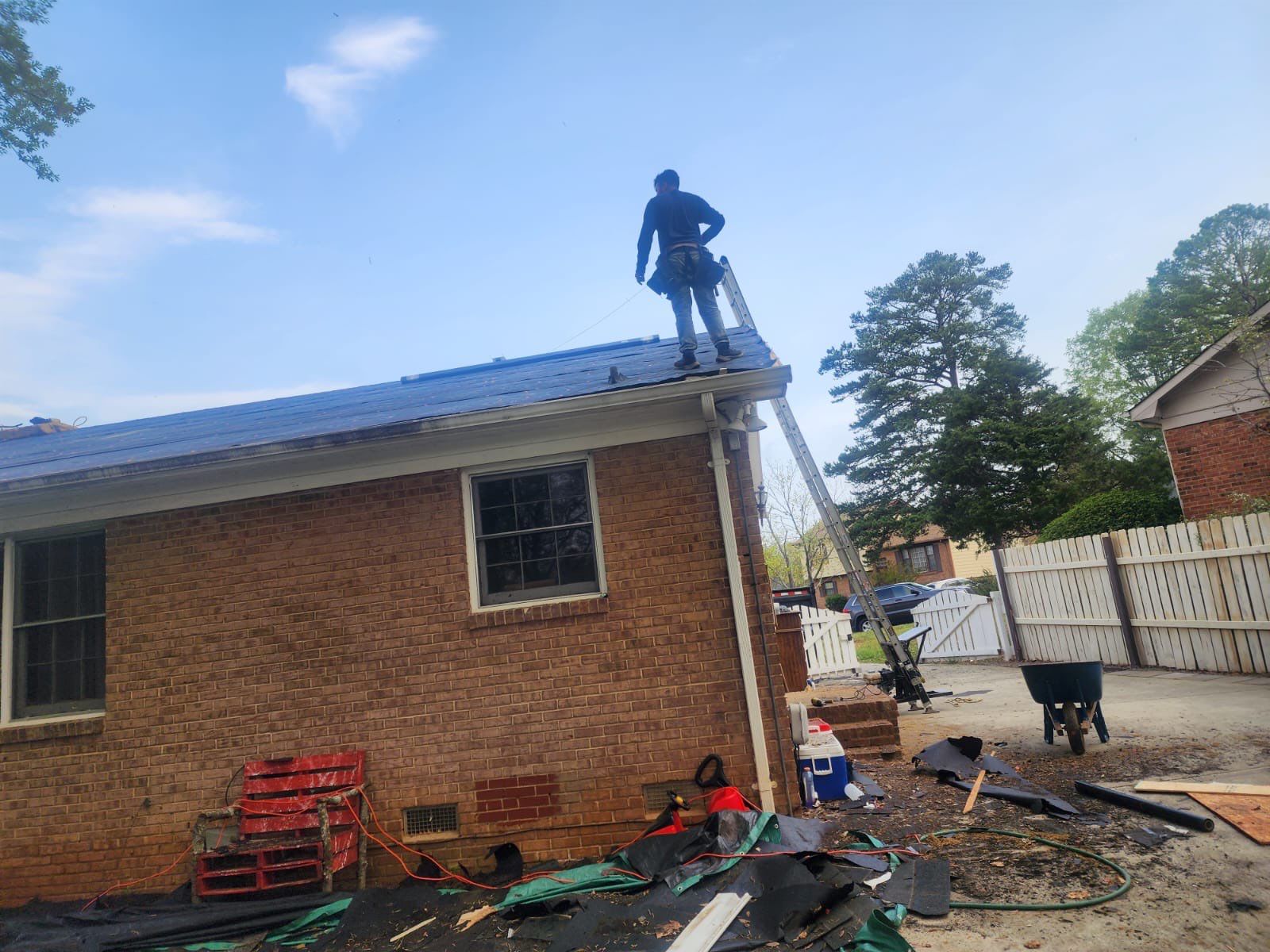Roof and gutter replacement by hail damage by Just Brilliant Restoration JBR