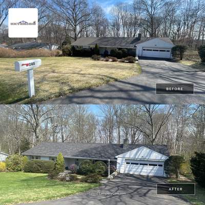Asphalt Shingle Roof Replacement and Copper Chimney Flashing in Trumbull