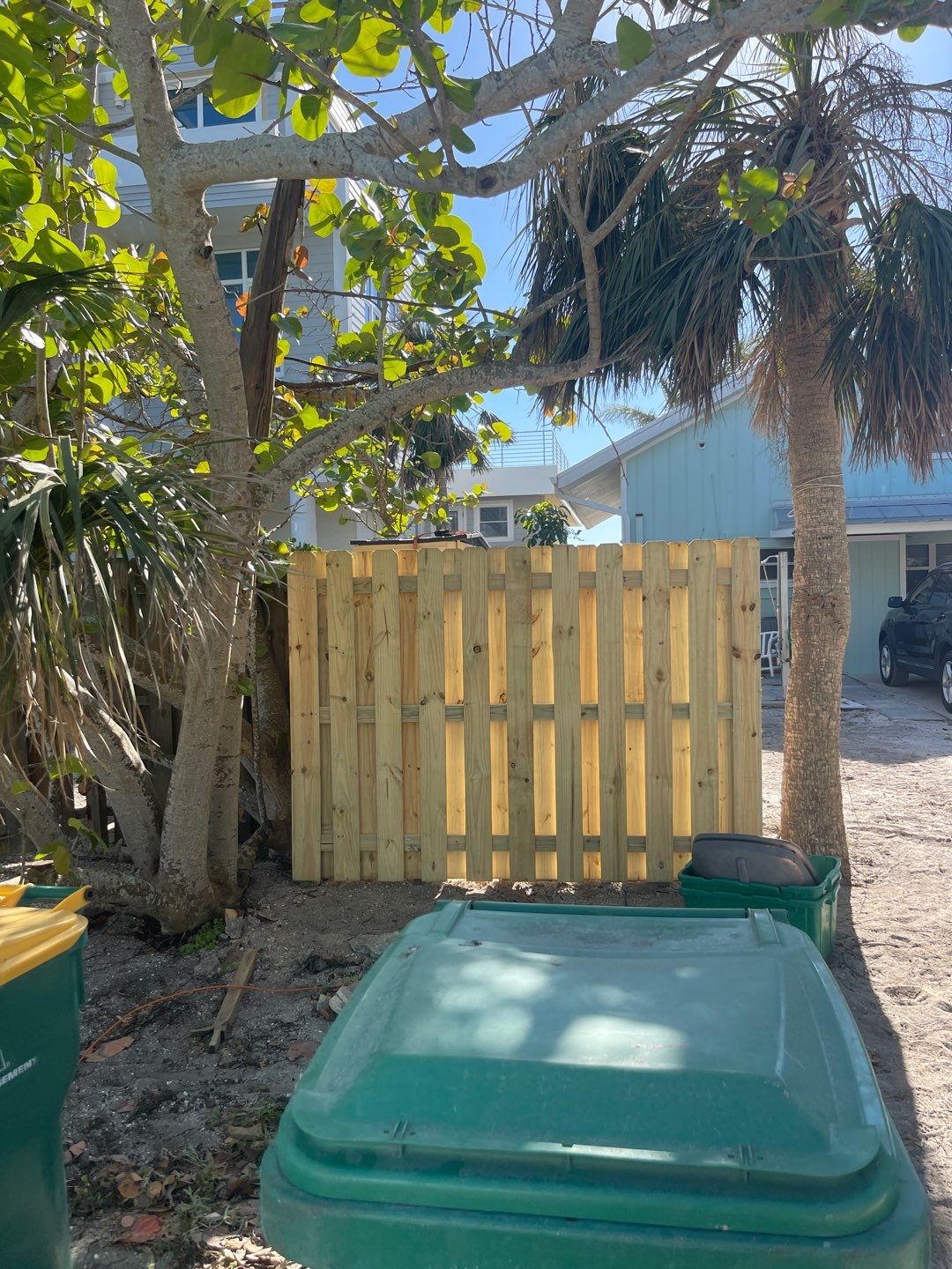 Wood Fence Installation using Shadowbox Wood Fence by Asap fence and gates, LLC