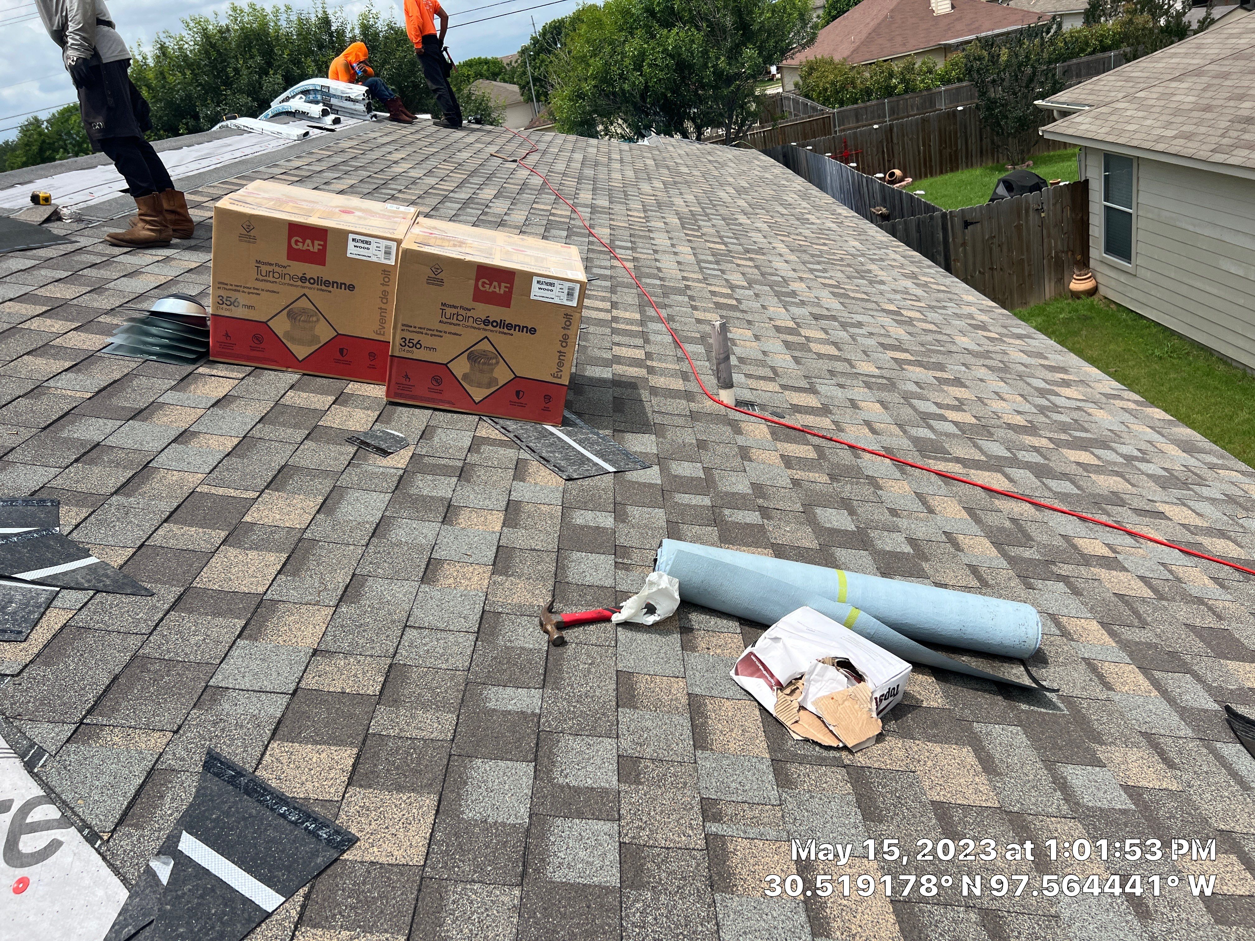 Hutto Residential Roofing Replacement with Premium IKO Dynasty Shingles by Caliber Restoration LLC