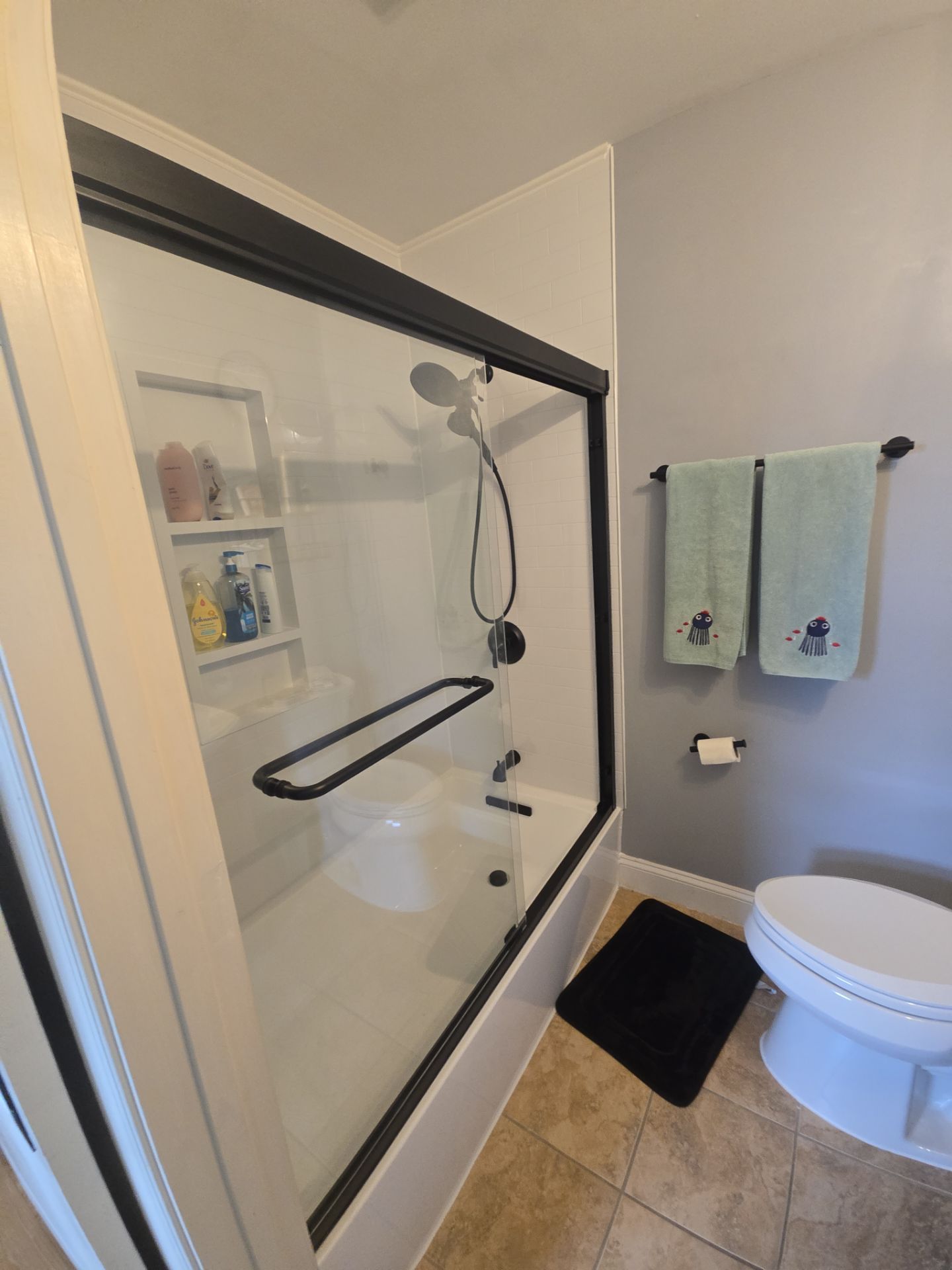 Bathroom Remodel using Samuel Mueller Shower kit by Window Depot of Annapolis