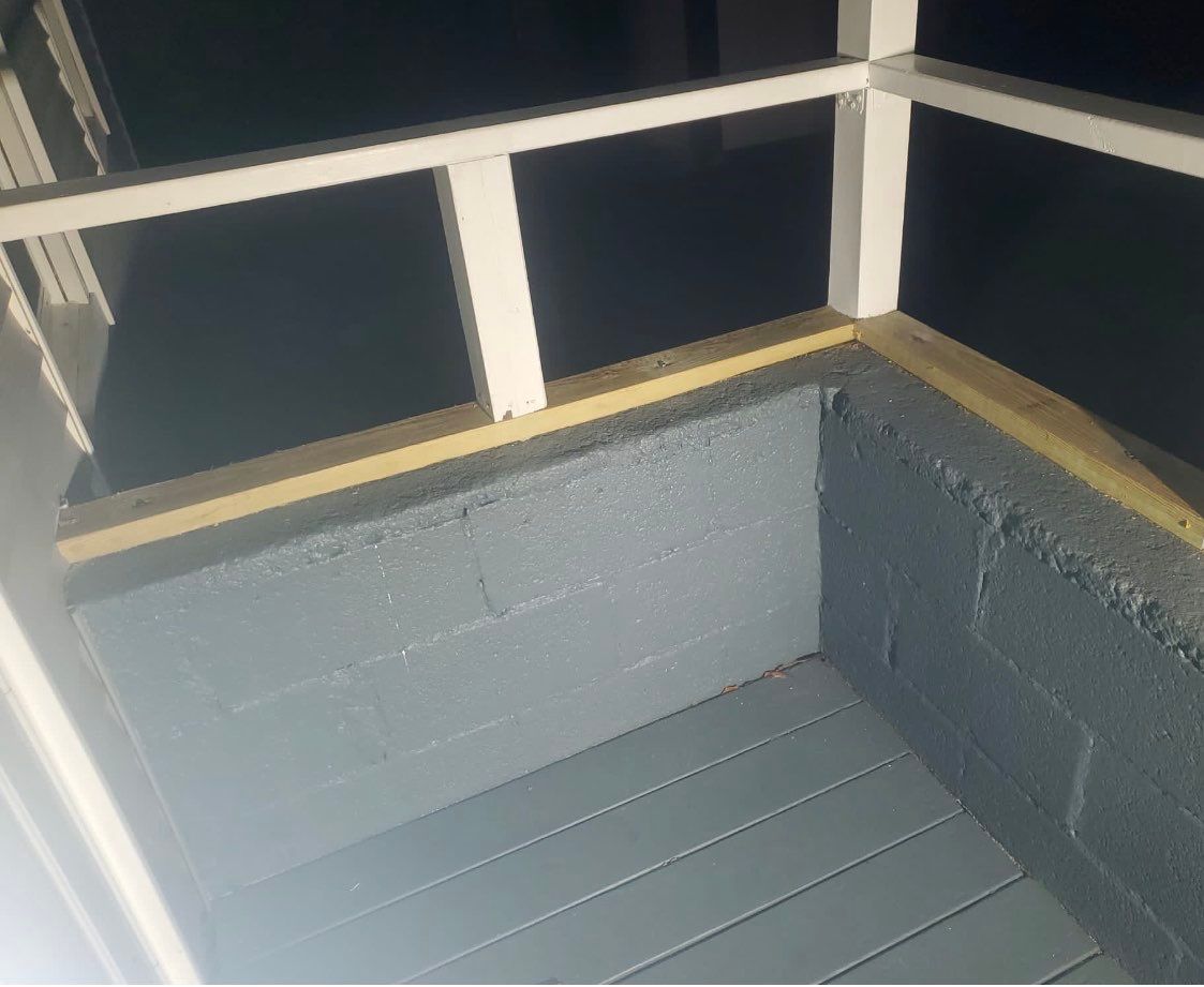 Deck Installation using Pressure treated railing by A Plus Exterior