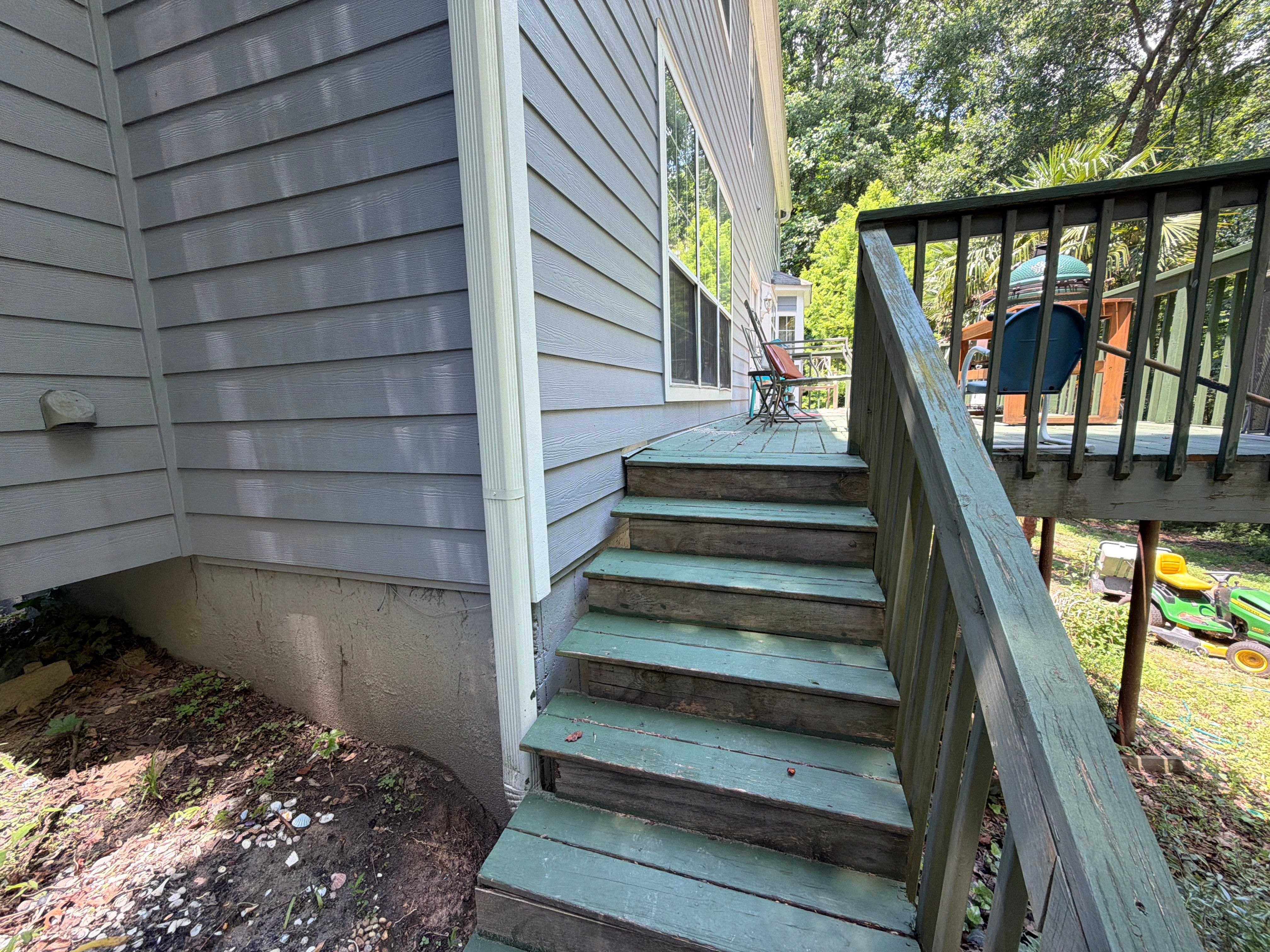 Gwinett County Wood Deck Resurface with Graspable Handrail by Nelson Exteriors 