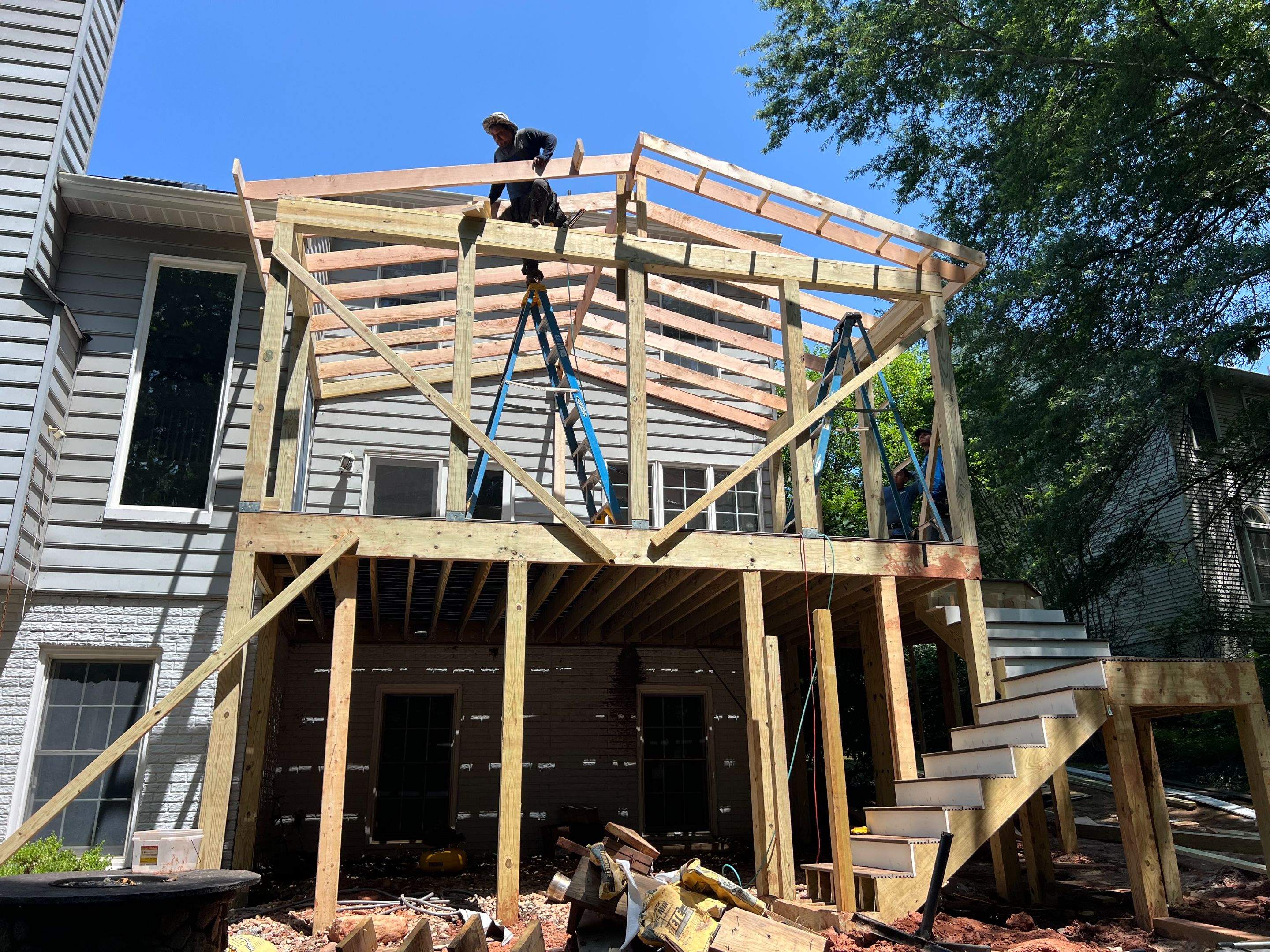 New 3-Season Porch & Composite Deck in Sterling, VA by Sunburst Construction Inc